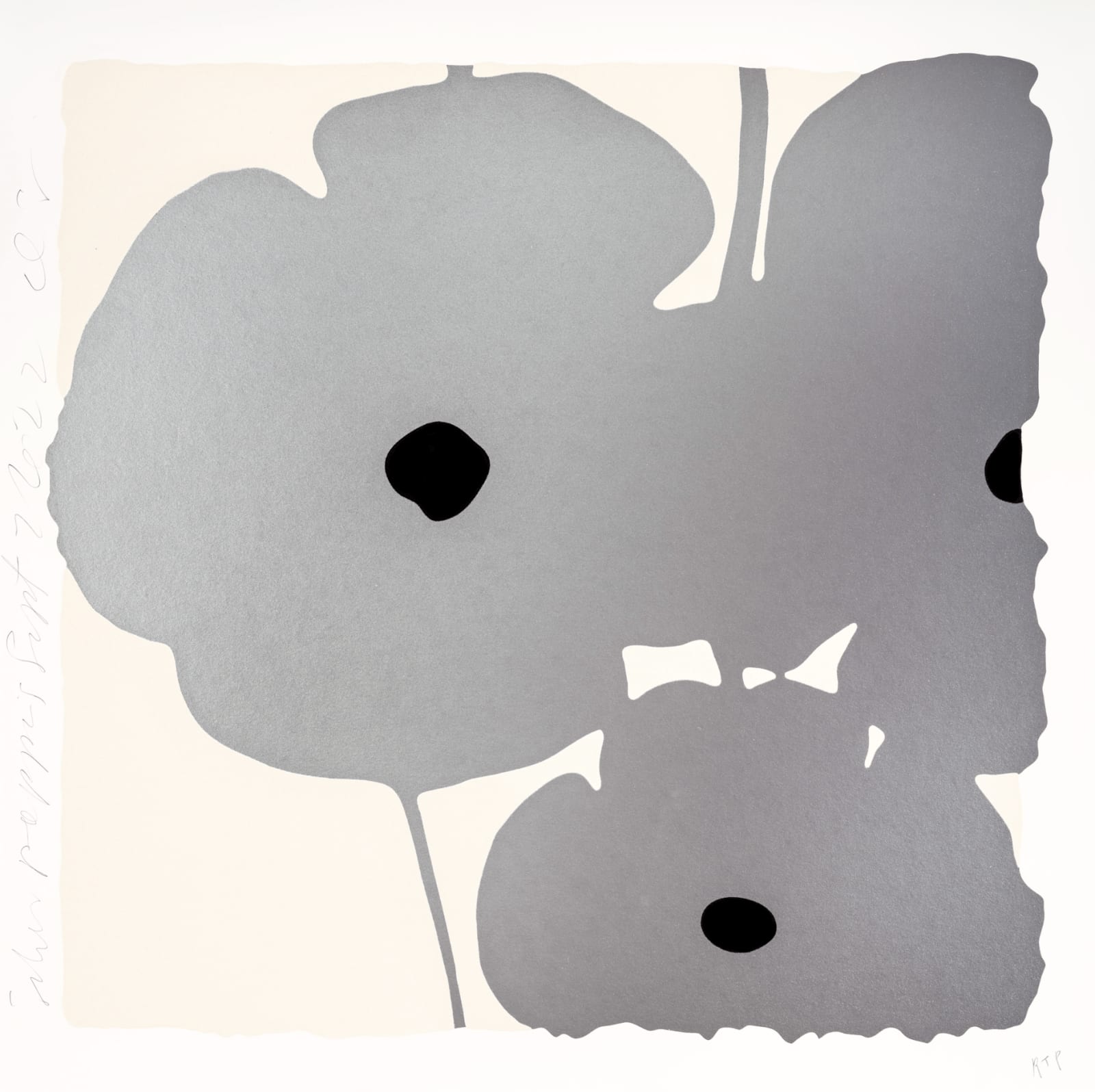 Donald Sultan, Silver Poppies, Sept 7, 2022, 2022
