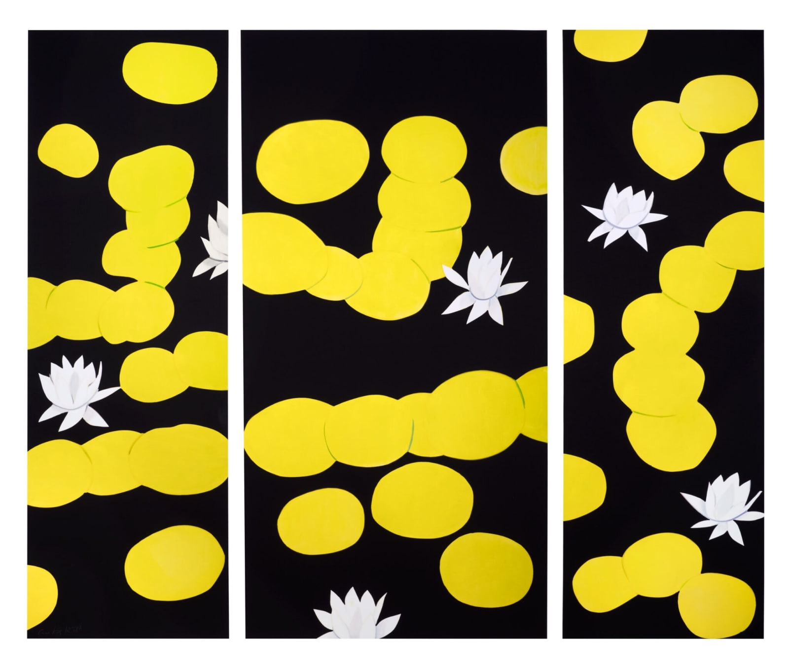 Alex Katz, Homage to Monet (Triptych), 2019