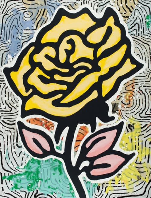 Donald Baechler, Rose (Yellow), 2015