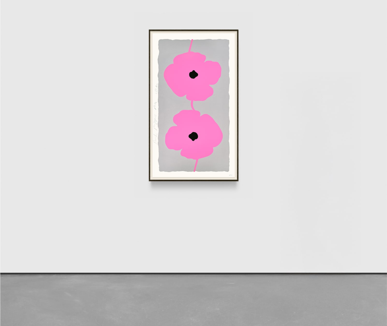 Donald Sultan, Pink Double Poppies, 2025