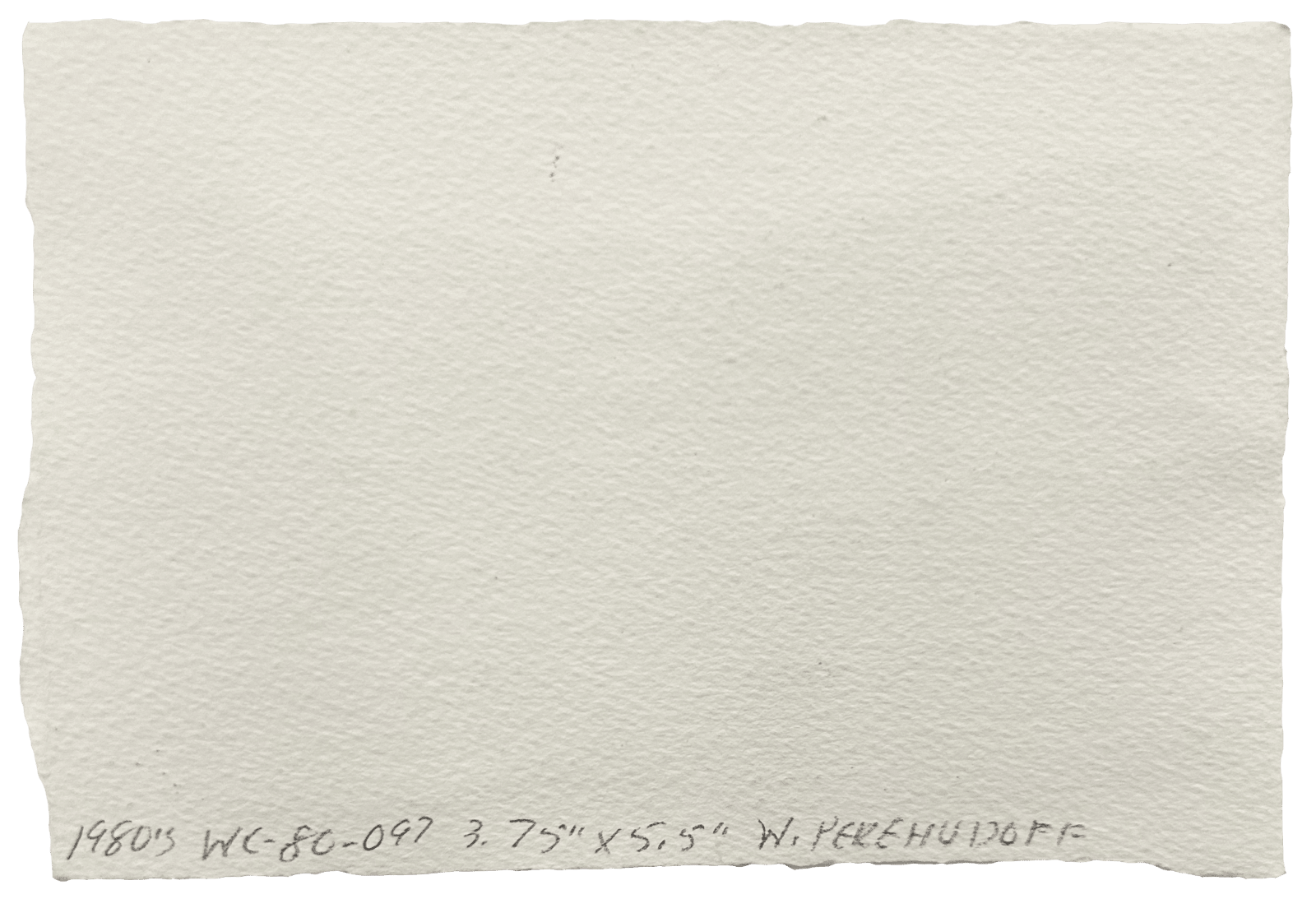 William Perehudoff, WC-80-097, 1980