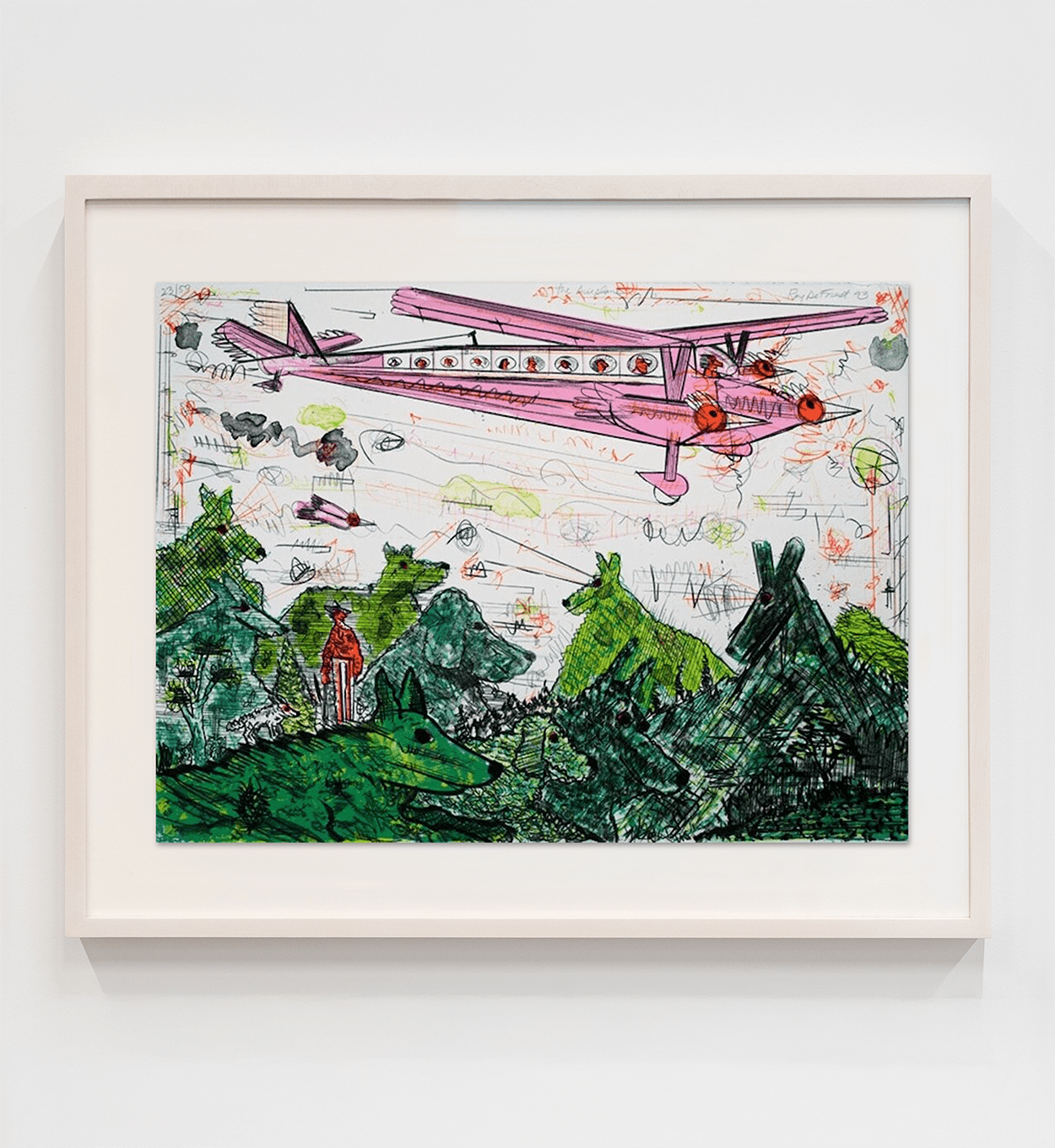 Roy De Forest, The Airplane, 1993