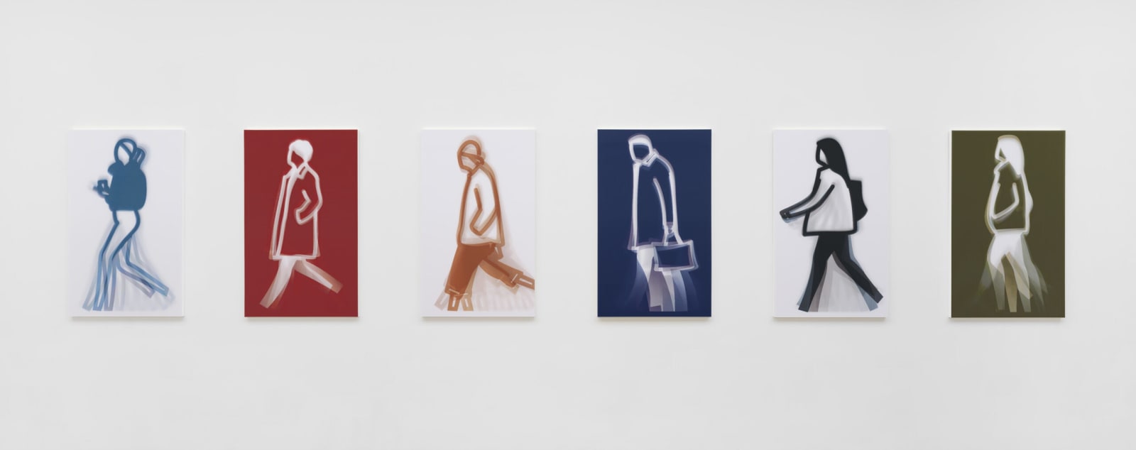 Julian Opie, Old Street Walkers (Curly Hair), 2022