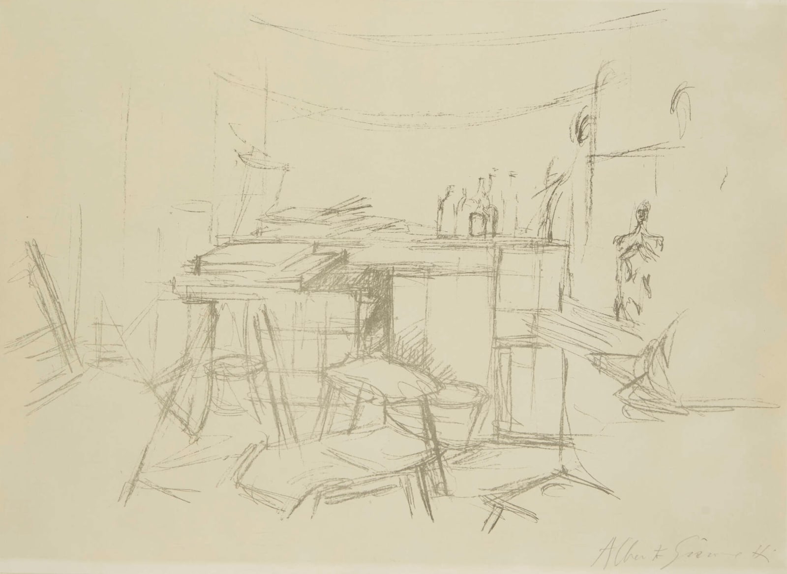 Alberto Giacometti, The Studio with Bottles, 1957