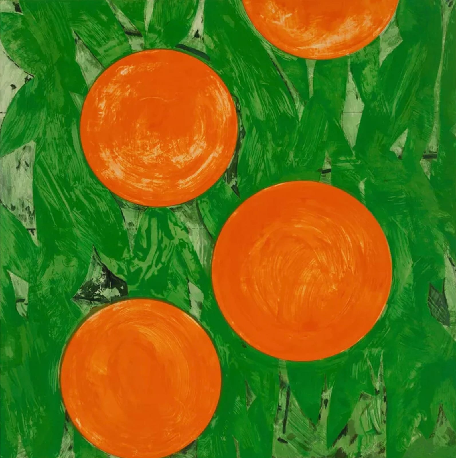 Donald Sultan, Four Oranges, April 2, 1993, 1993
