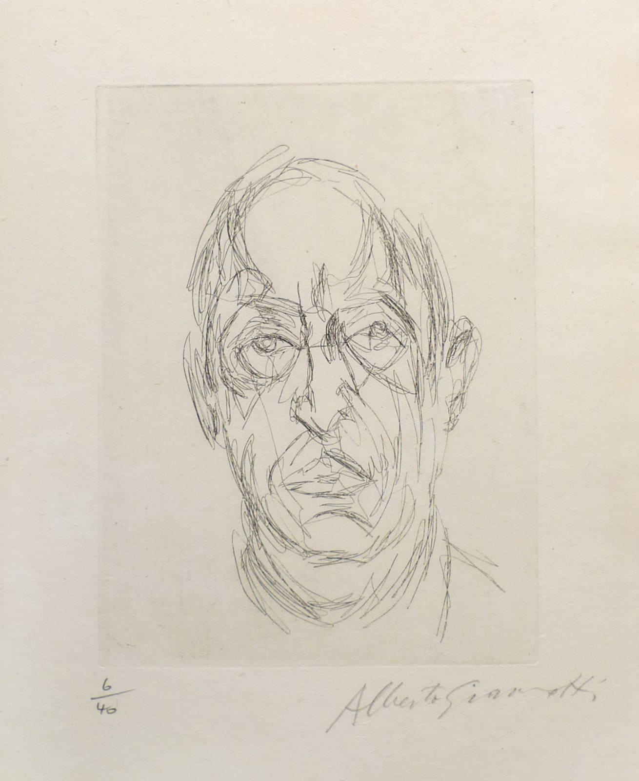 Alberto Giacometti, Portrait du Poete Orbandale, 1962