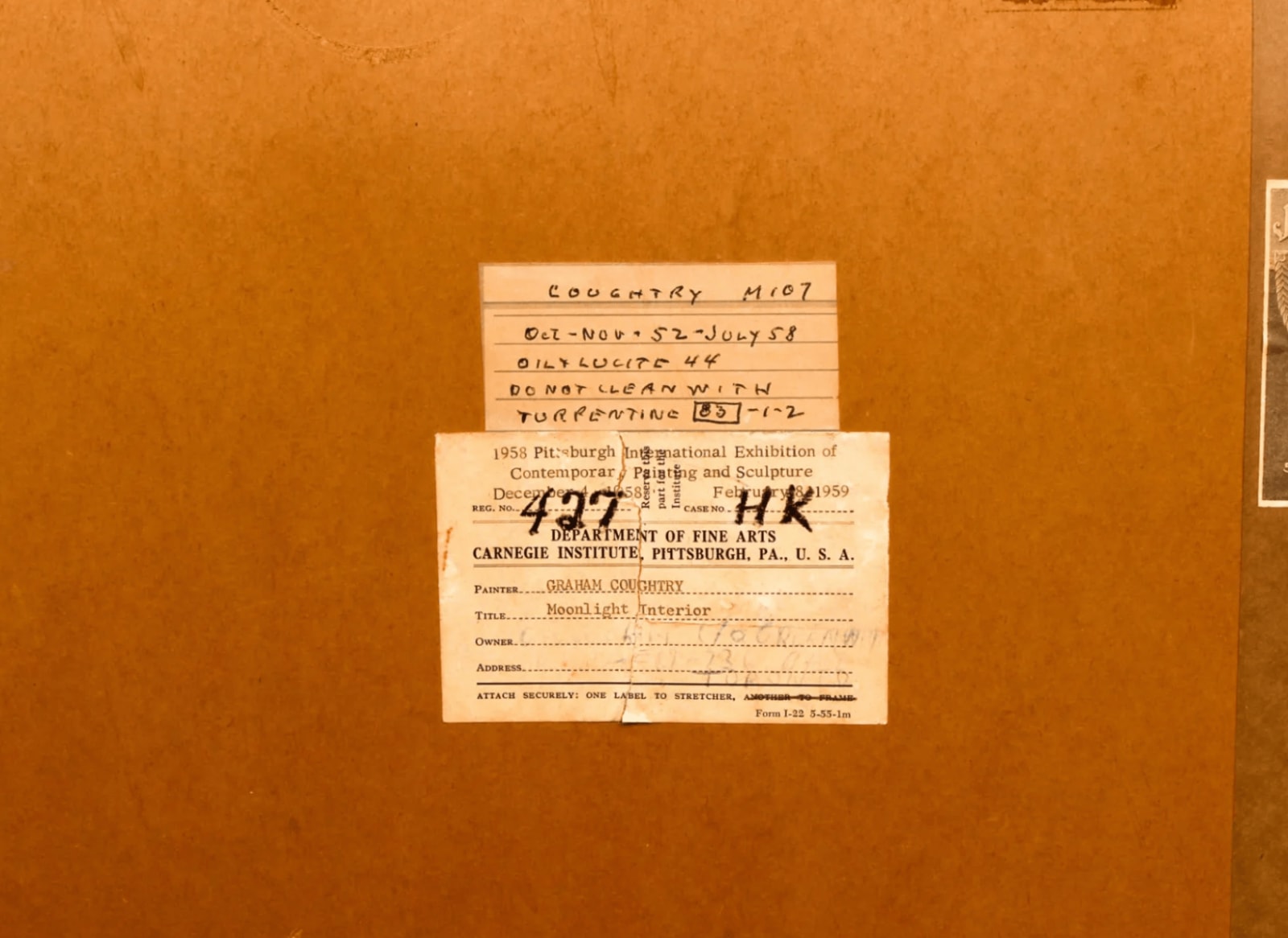 John Graham Coughtry, Moonlit Interior, 1958