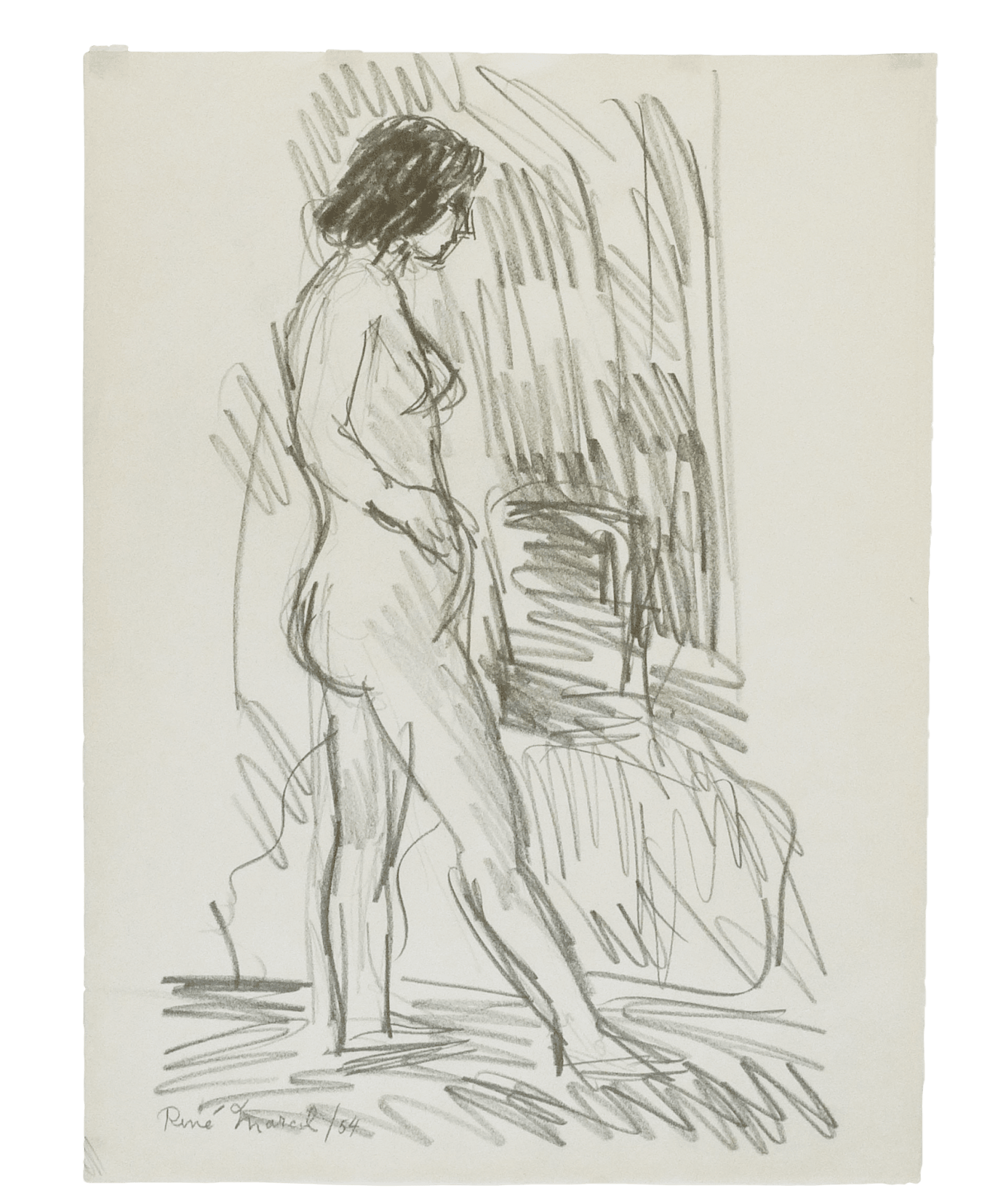 René Marcil, Standing Nude, 1954