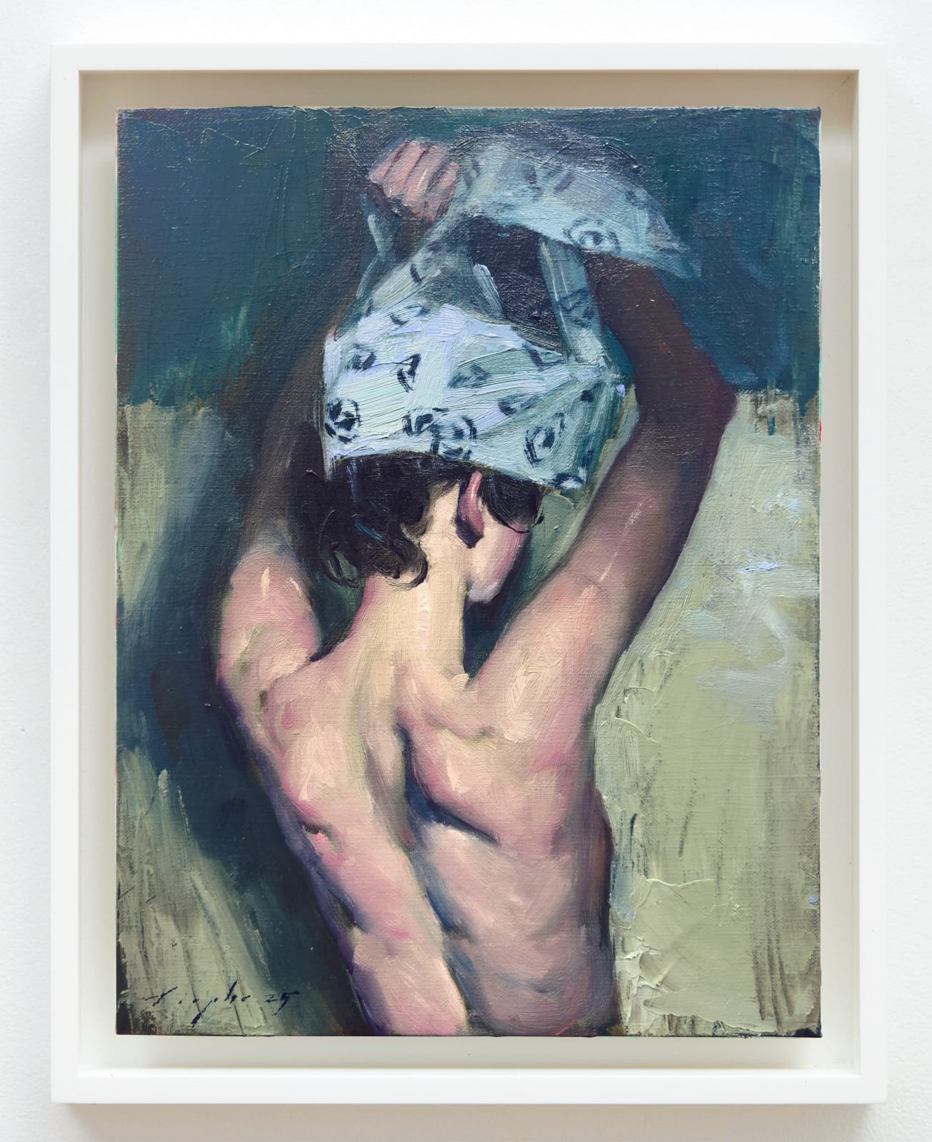 Malcolm Liepke, Pulling Off Her Shirt, 2025