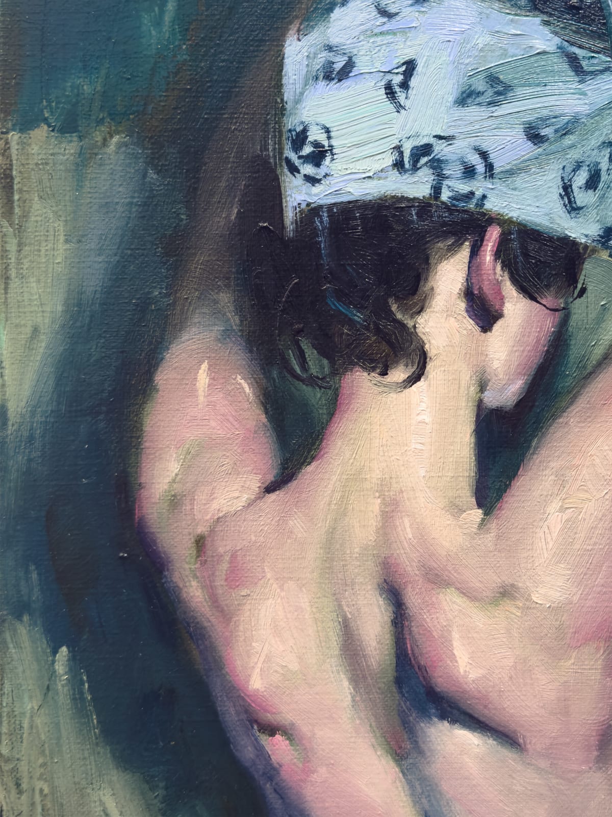 Malcolm Liepke, Pulling Off Her Shirt, 2025