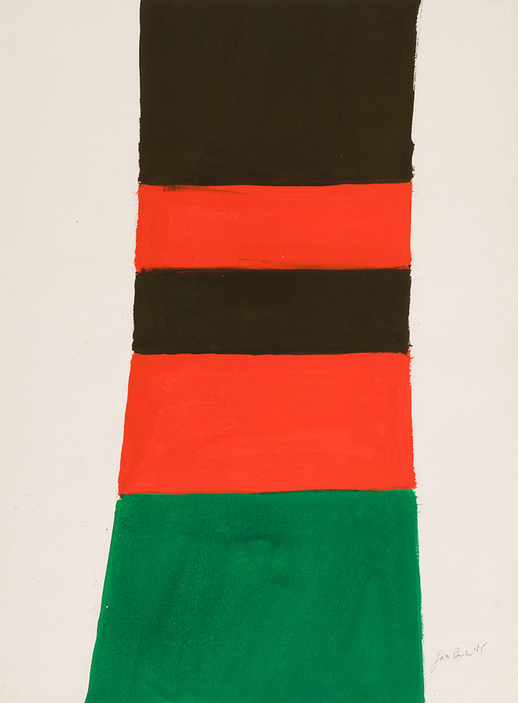 Jack Bush, Brown, Red, Green, 1965