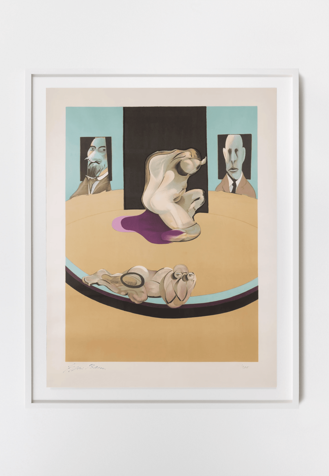 Francis Bacon, Metropolitan Museum of Art, after early state of the centre panel of 'Triptych 1974-77'' (Sabatier 11), 1974