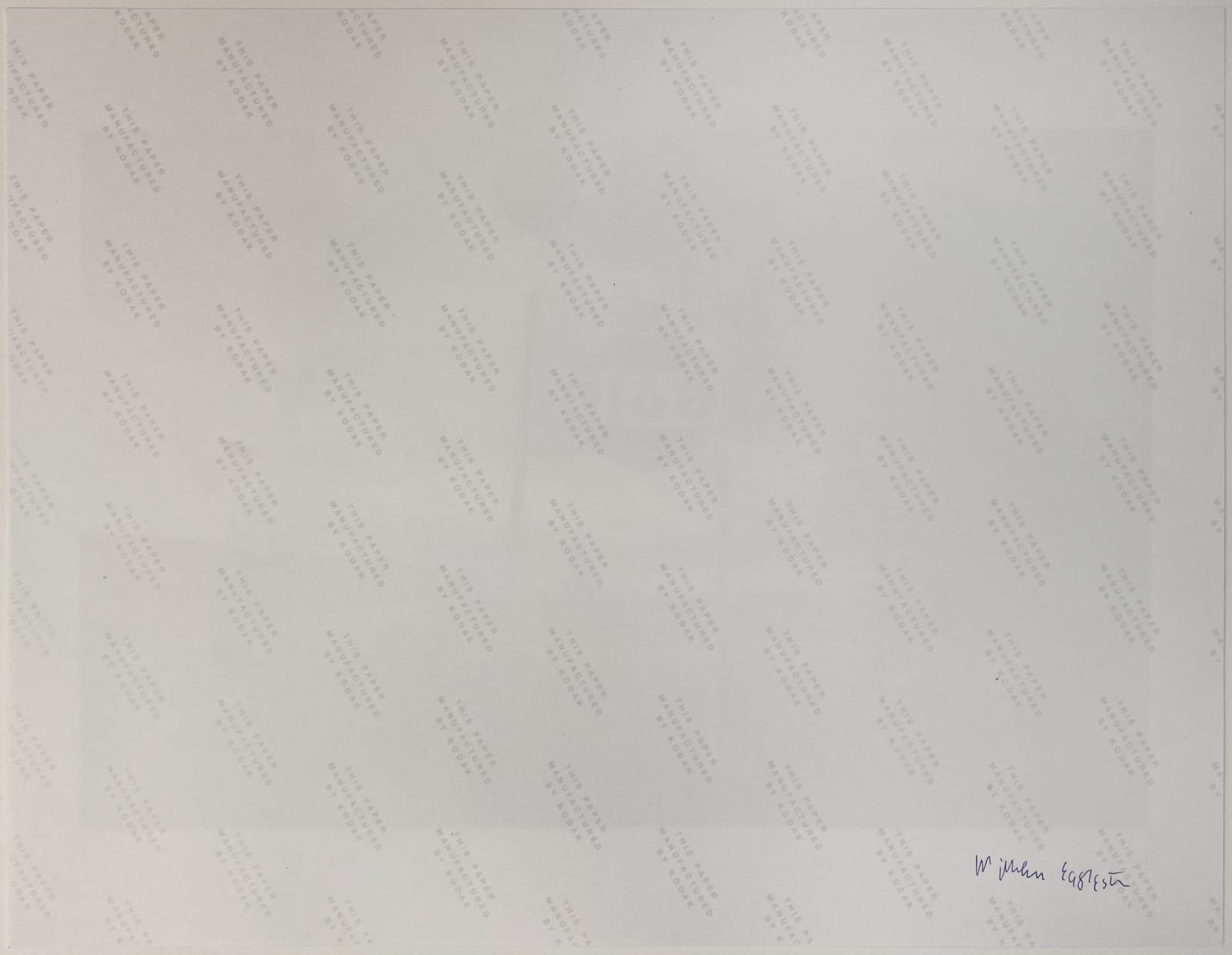 William Eggleston, Tennessee Gulf Sign, 1981