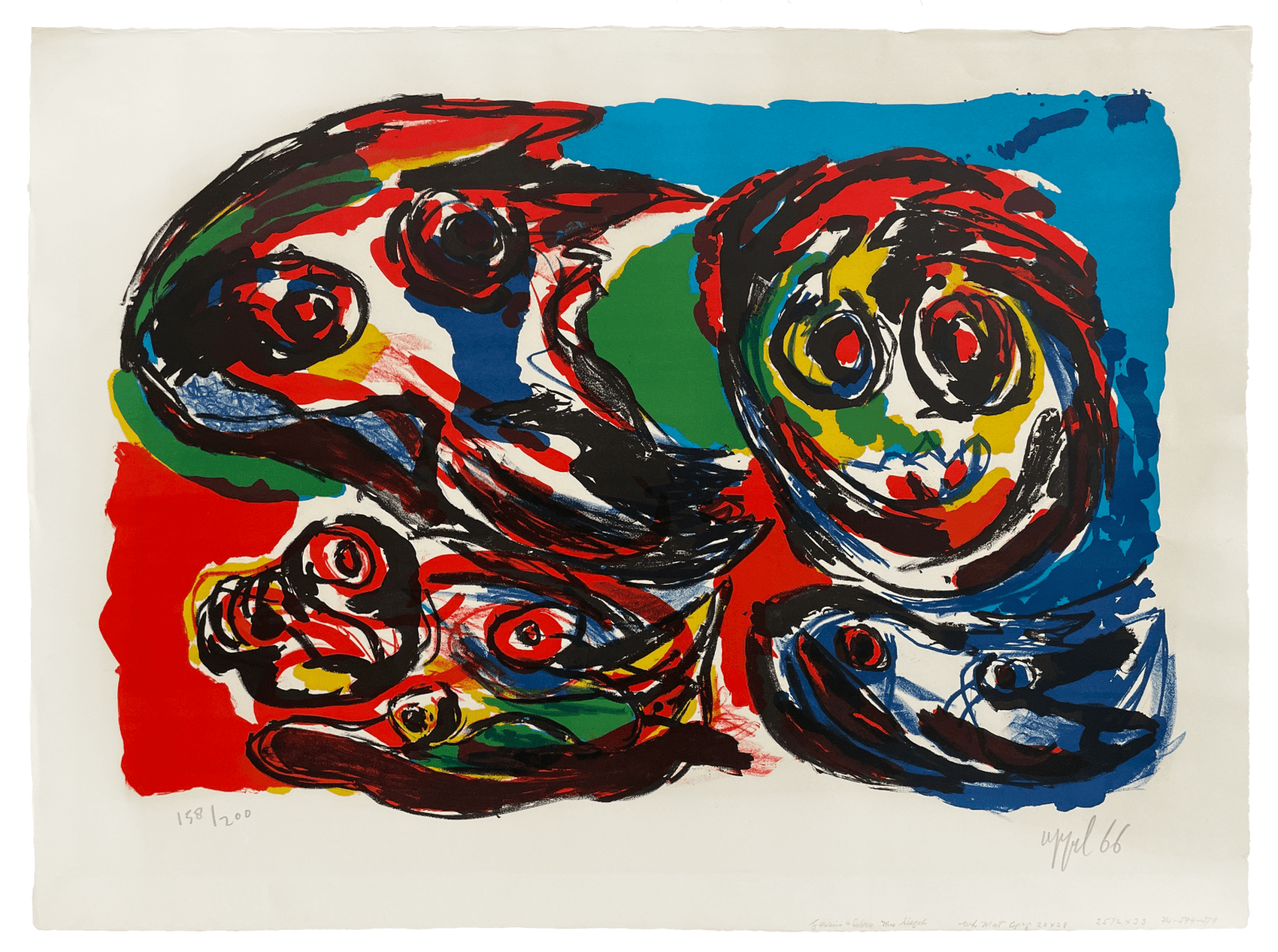 Karel Appel, Four Heads, 1966