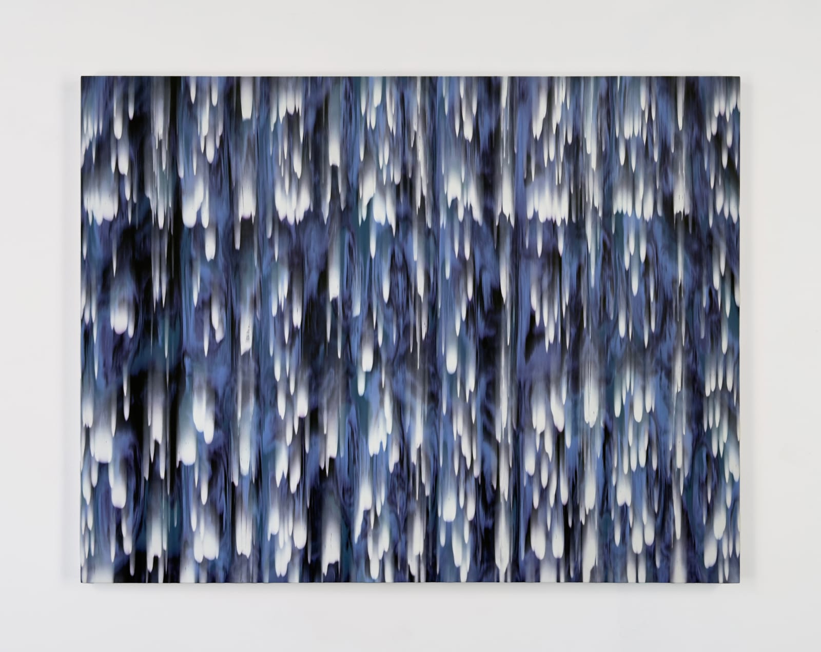 Stanley Casselman, Untitled (white over blues and purples WBP24F), 2024