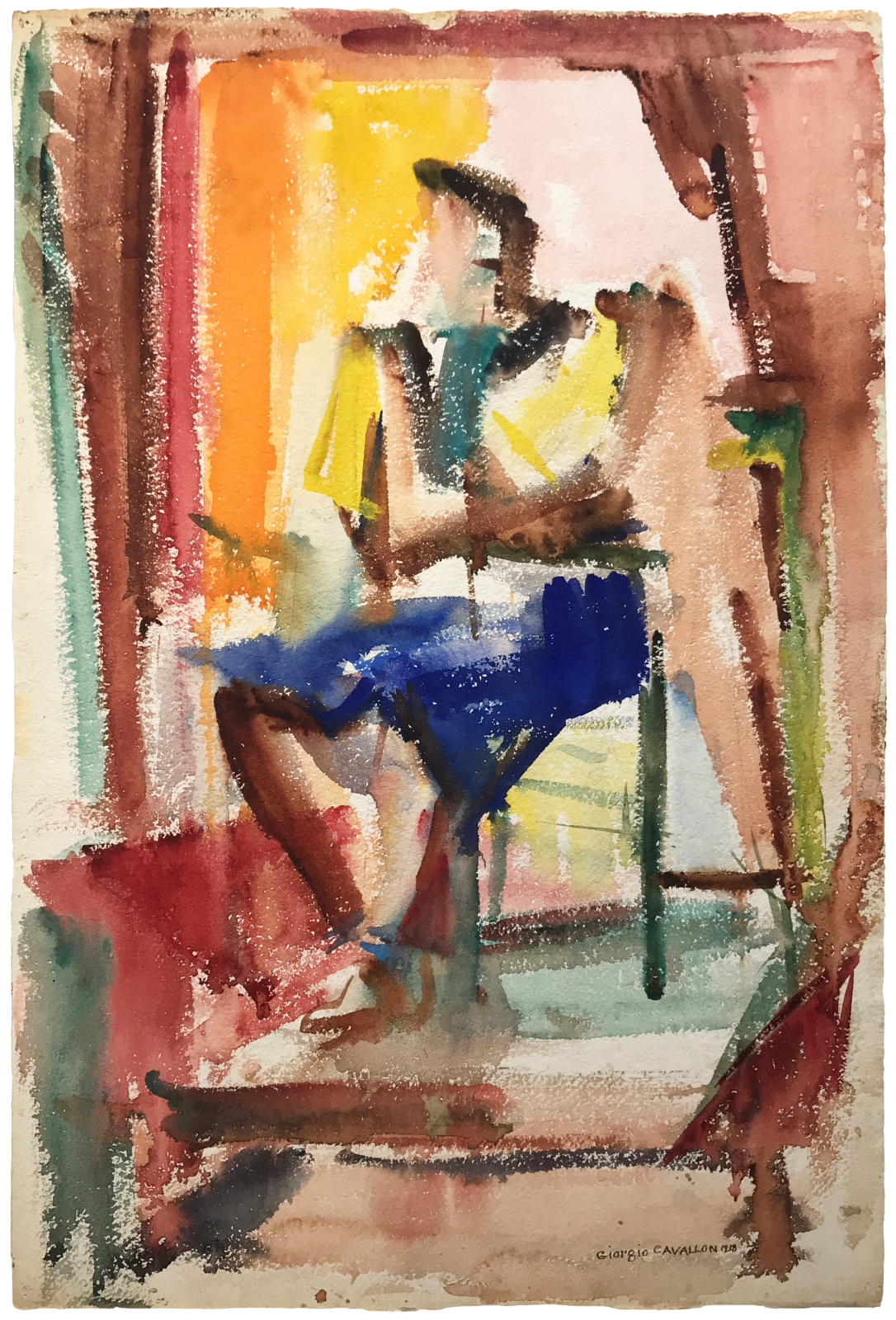 Giorgio Cavallon, Woman Sitting, 1938