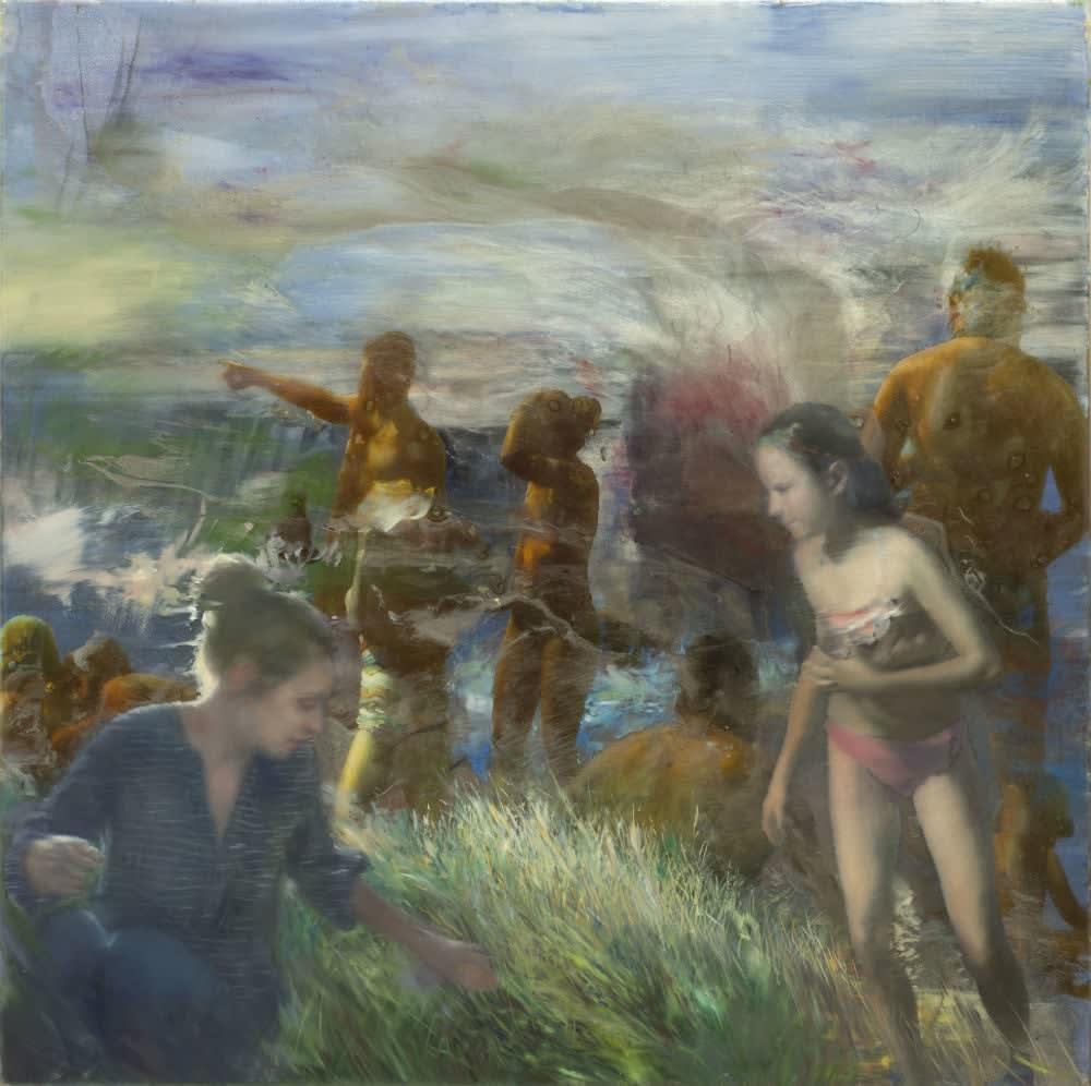 Dimitar Genchev, Landscape with figures, 2019