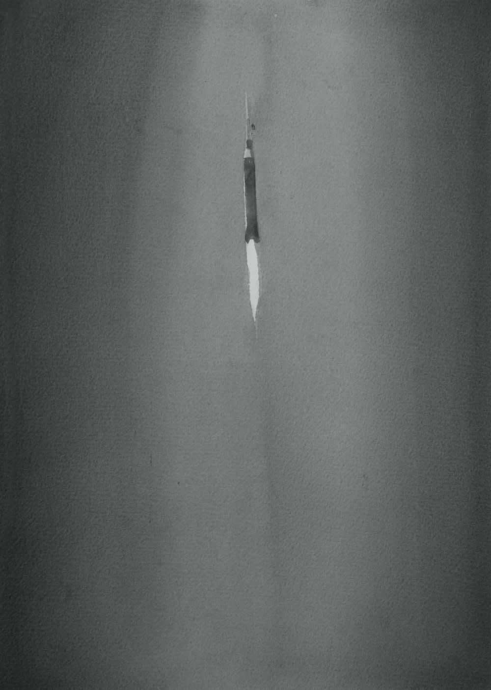 Radenko Milak, Progressive stages in ascent of unsucessful junipiter C rocket carrying explorer II in its nose, 2019