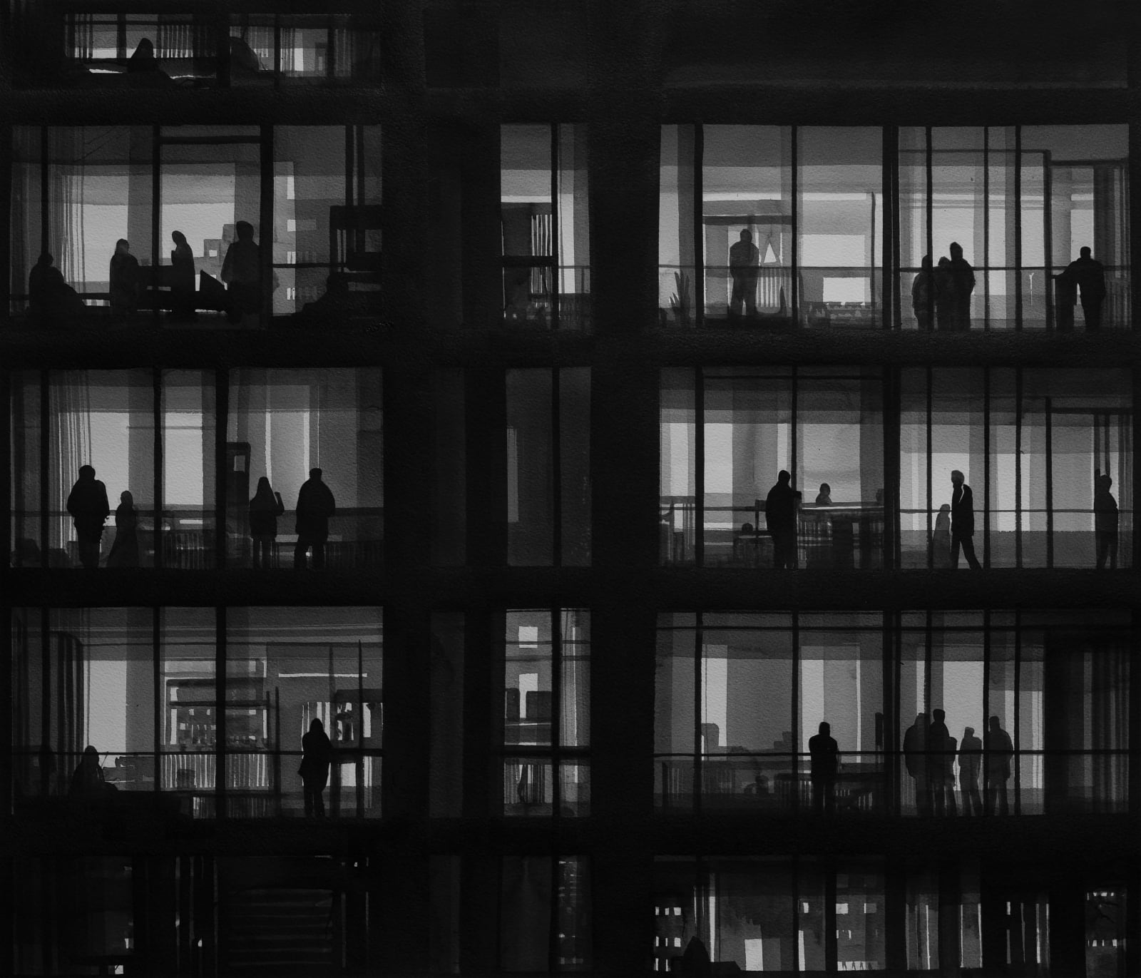Radenko Milak, Stillness in Grid, NY December 2024, 2025