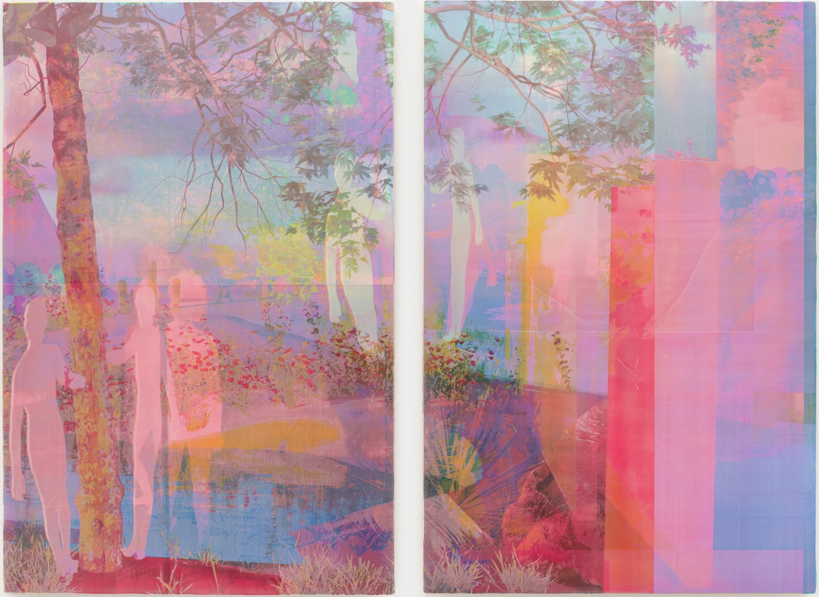 Zoe Walsh, Stained with moonlight (diptych), 2022