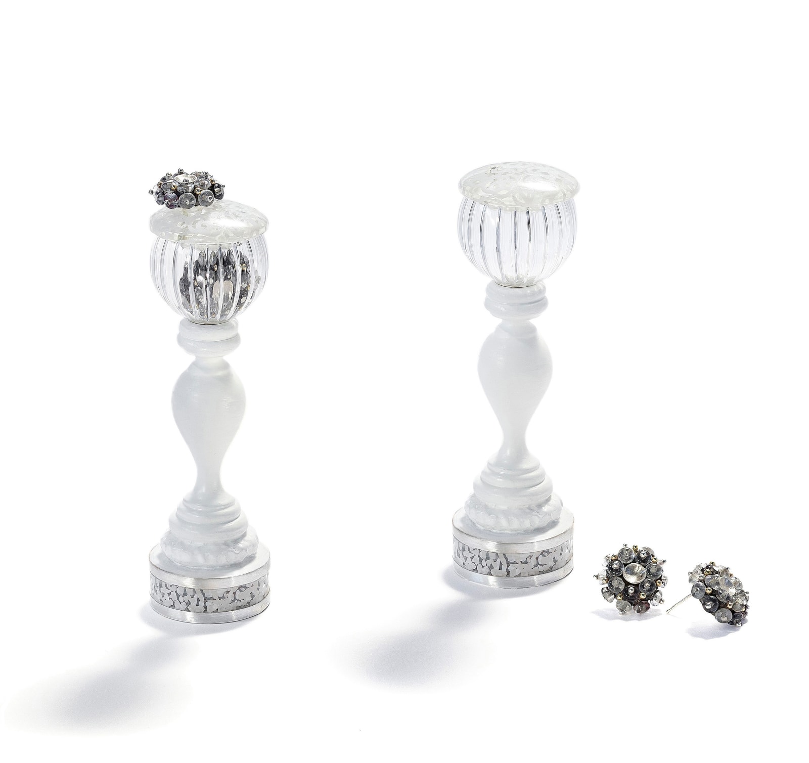 Jed Green, White Sculpture Earring Box, 2024