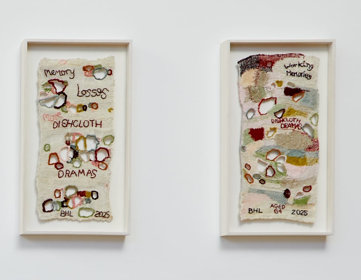 Barbara Long, Dish cloth dramas: Working memories and Memory losses, 1, 2025