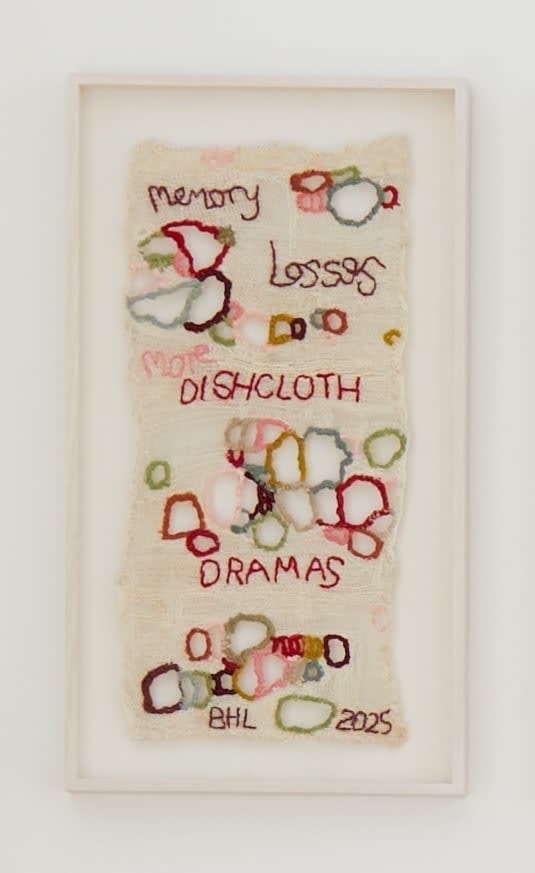 Barbara Long, Dish cloth dramas: Working memories and Memory losses, 1, 2025