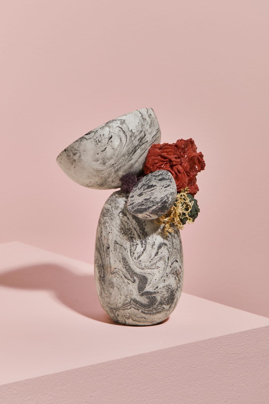 Vic Wright, Black & White with Lichen, 2023