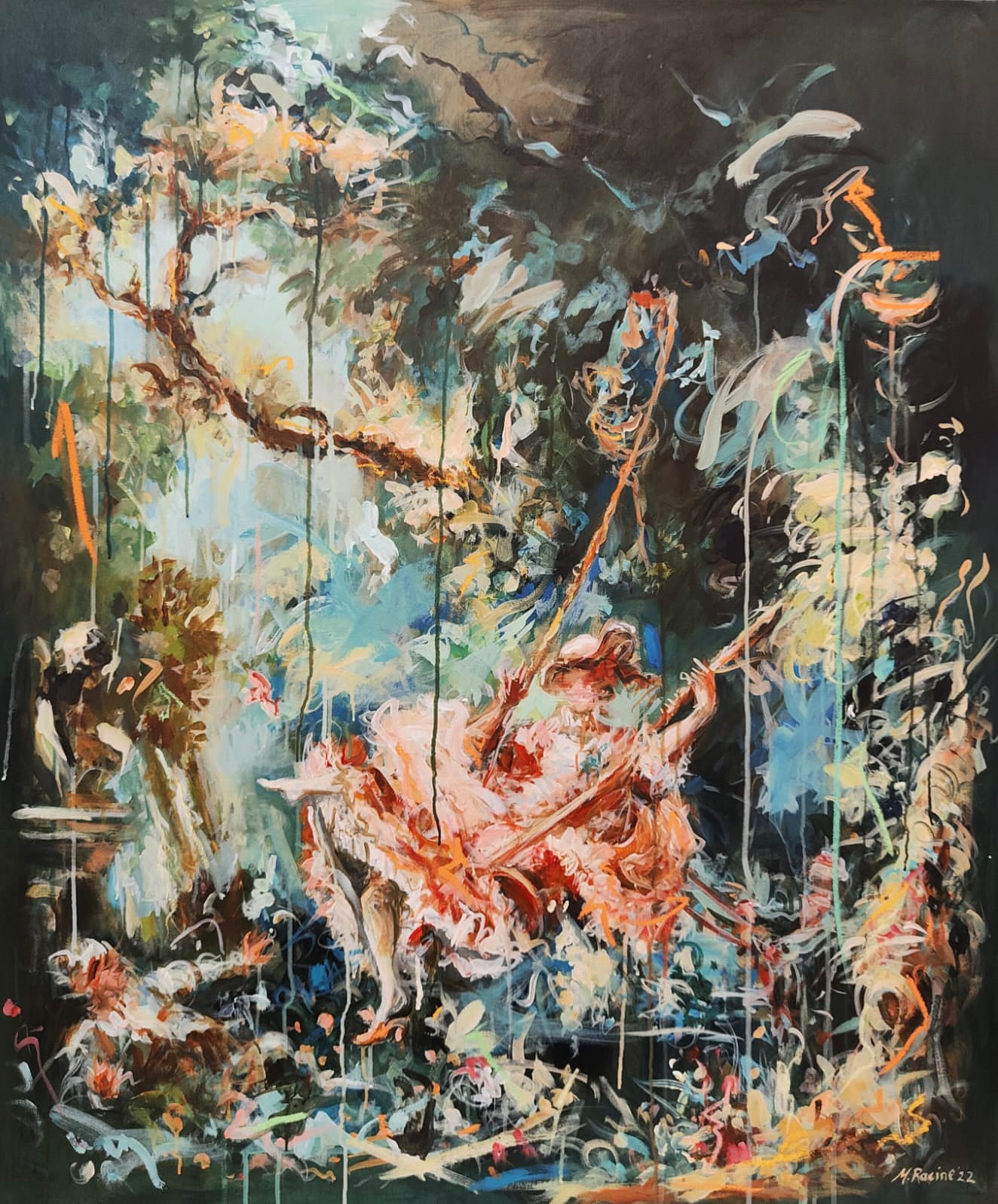 Mandy Racine, The Swing - After Fragonard, 2022