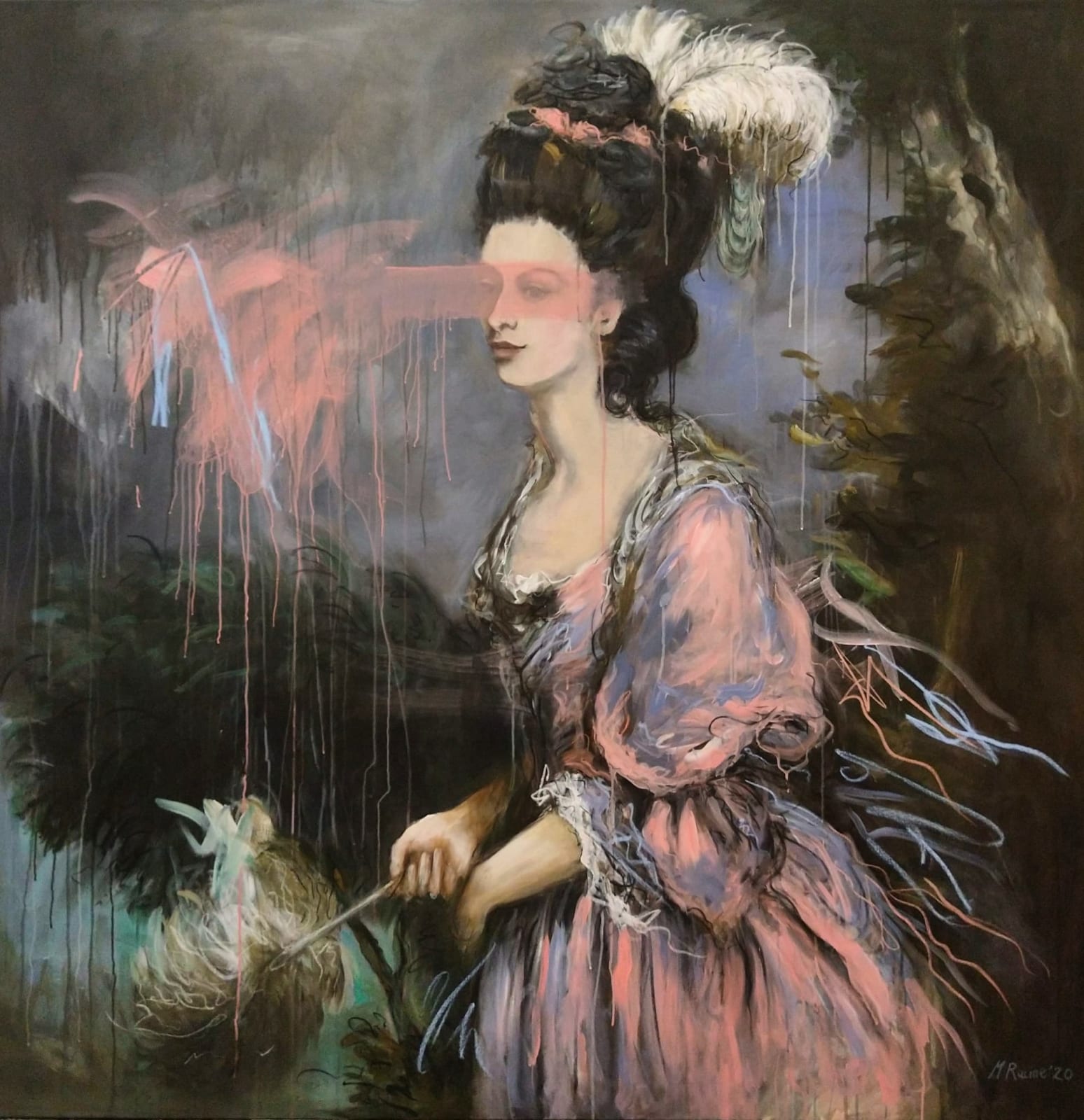 Mandy Racine, Mrs Richard Crofts - after Sir Joshua Raynolds (Private Commission), 2020