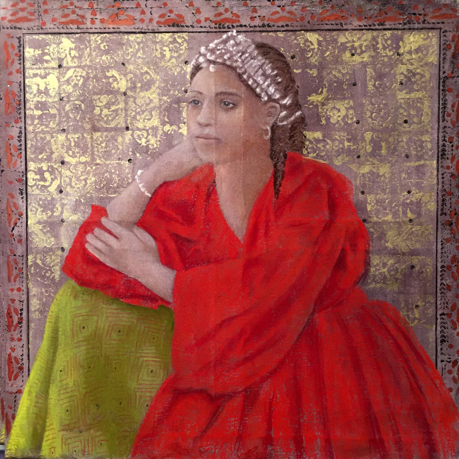 Katherine Bakhoum, Woman in Red Robe, 2022