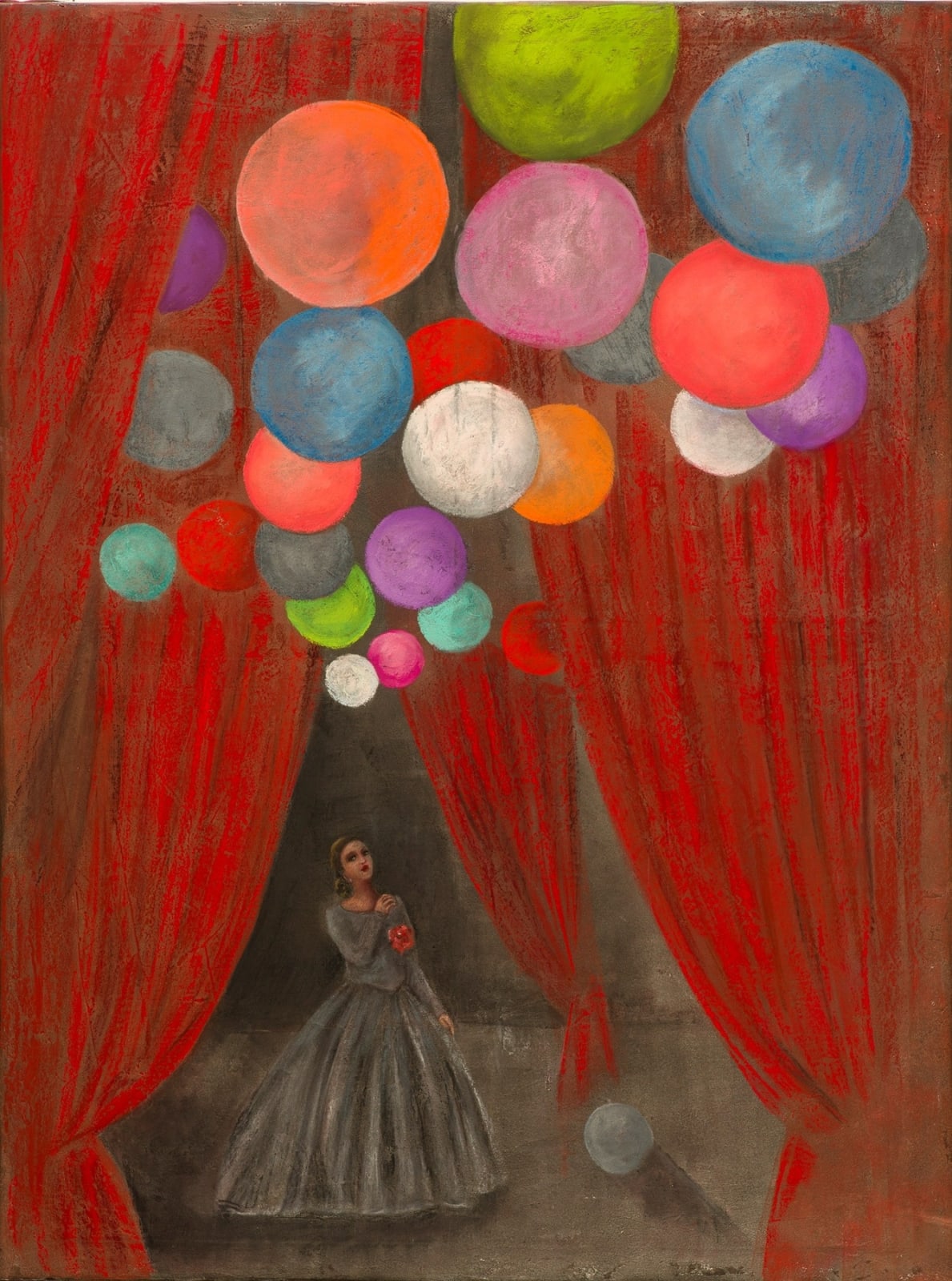 Katherine Bakhoum, Red Curtain, 2018