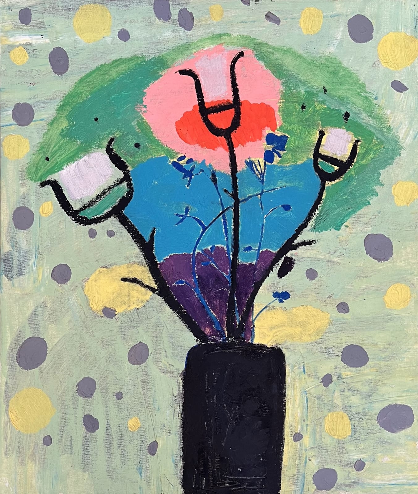 Ashraf El Zamzami, Abstract Flowers III, 2023