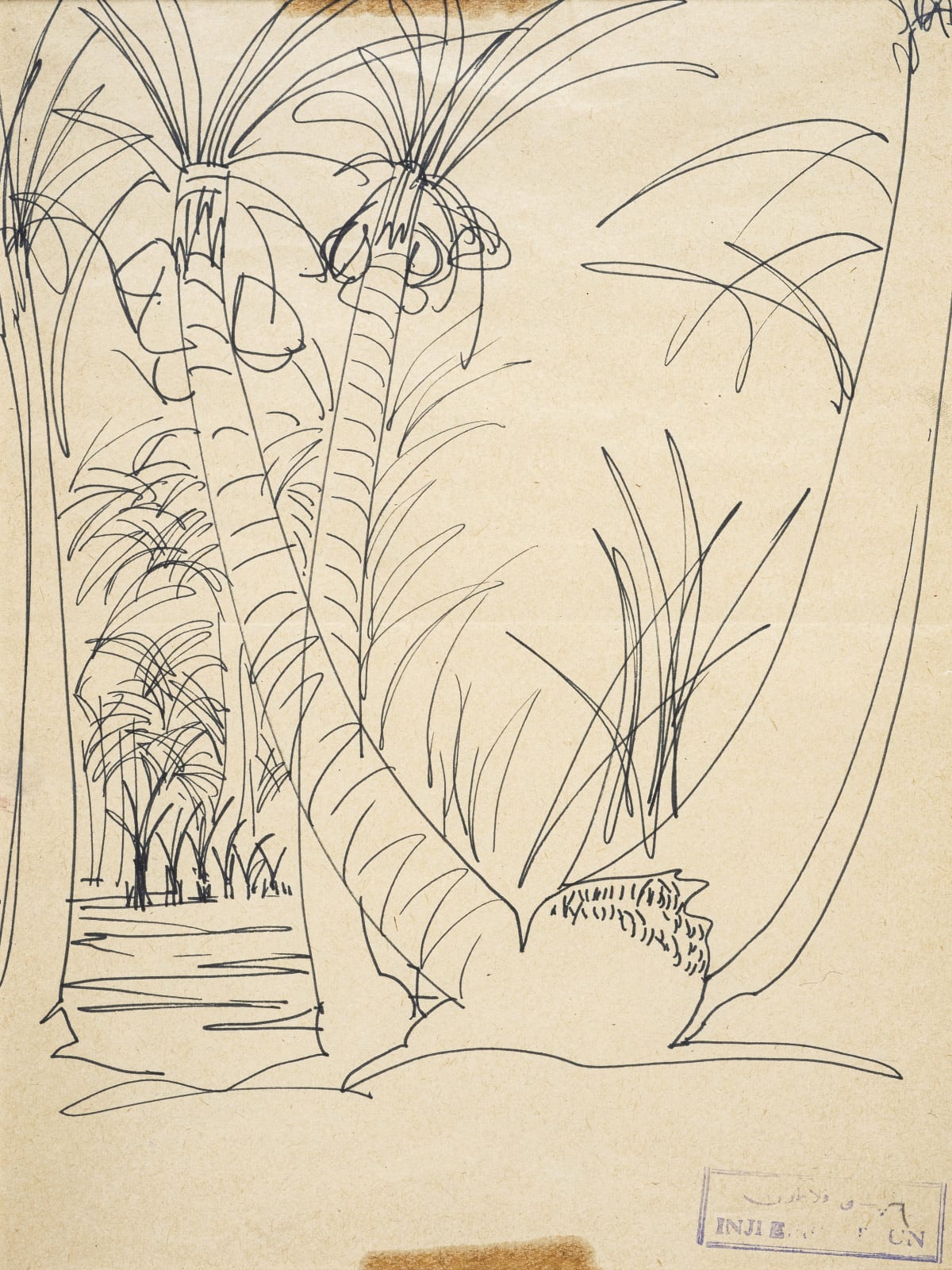 Inji Efflatoun, Date Palms IV, c. 1980s