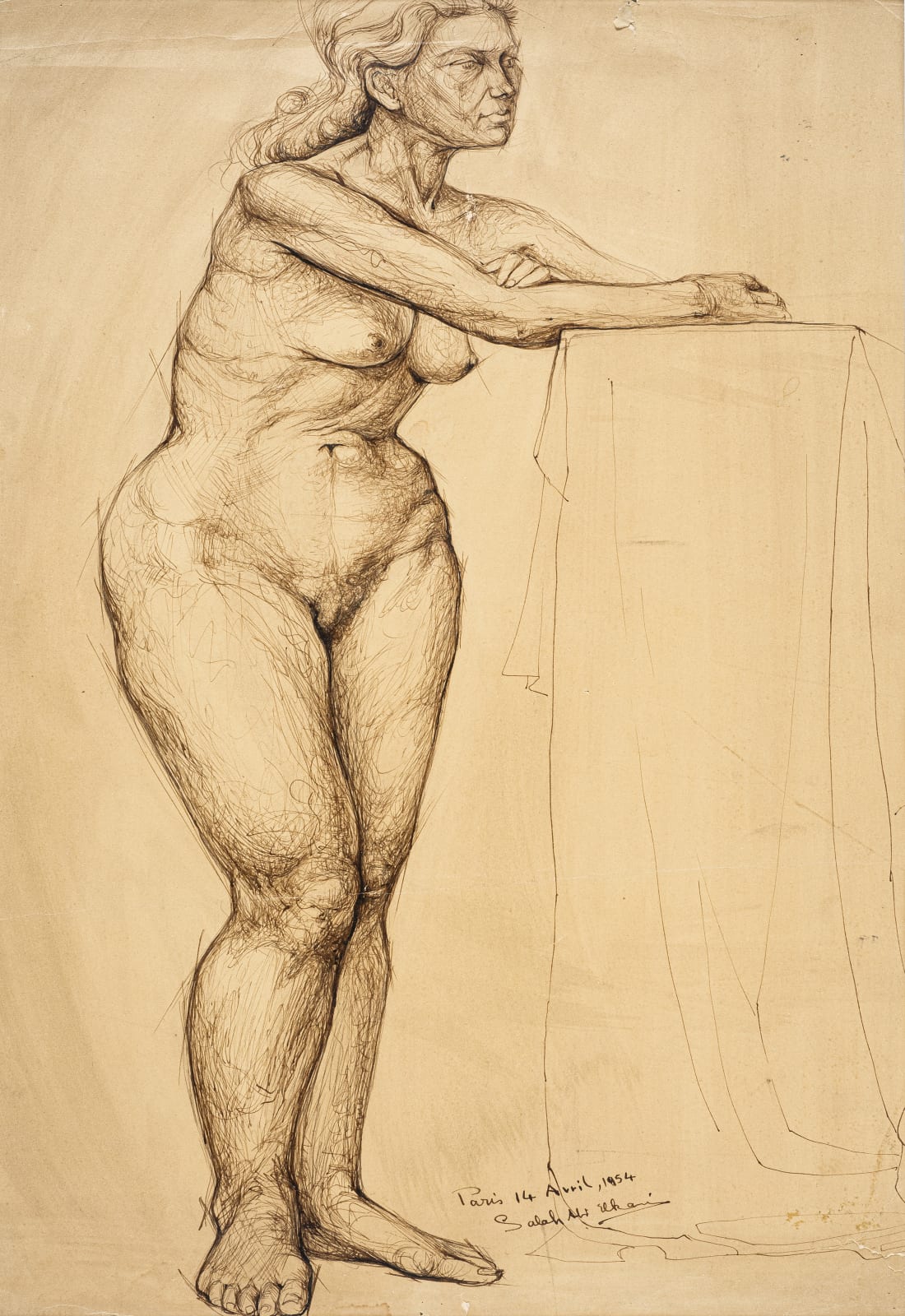 Salah Abdel Kerim, Nude Lady, 1954