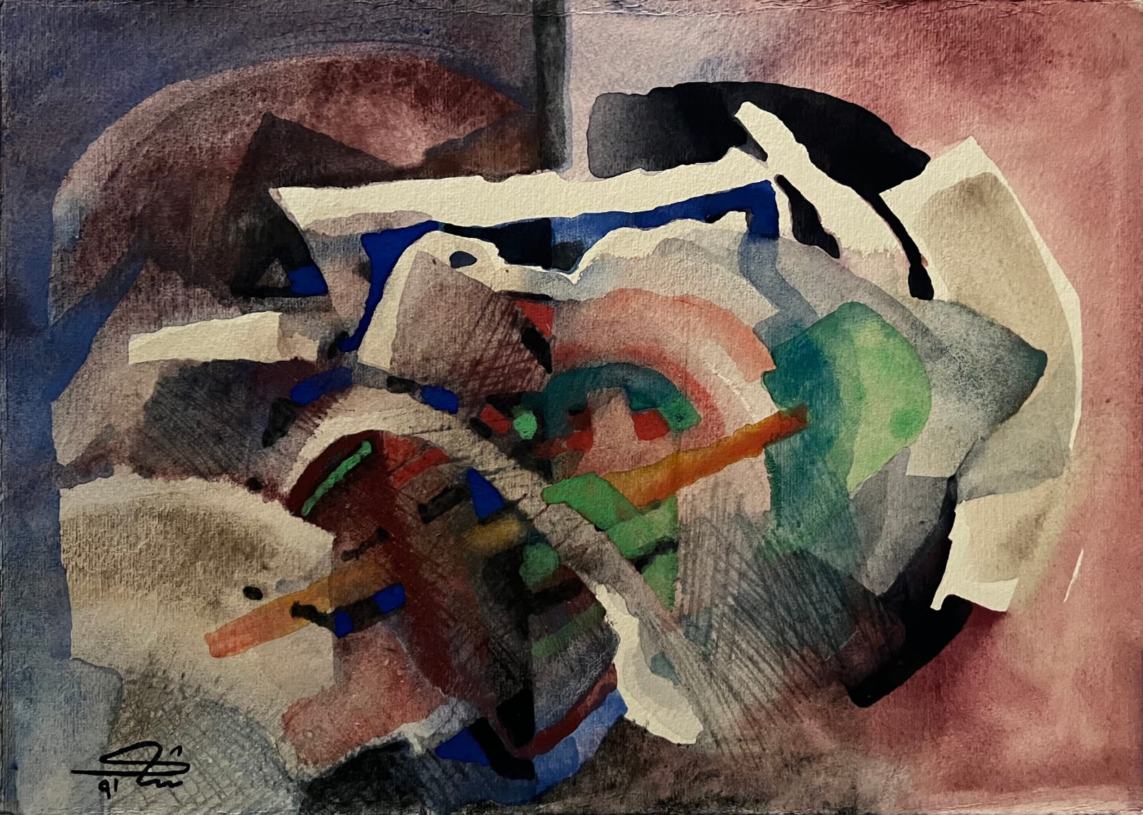 Shaker El Maadawy, Abstract Composition, 1991