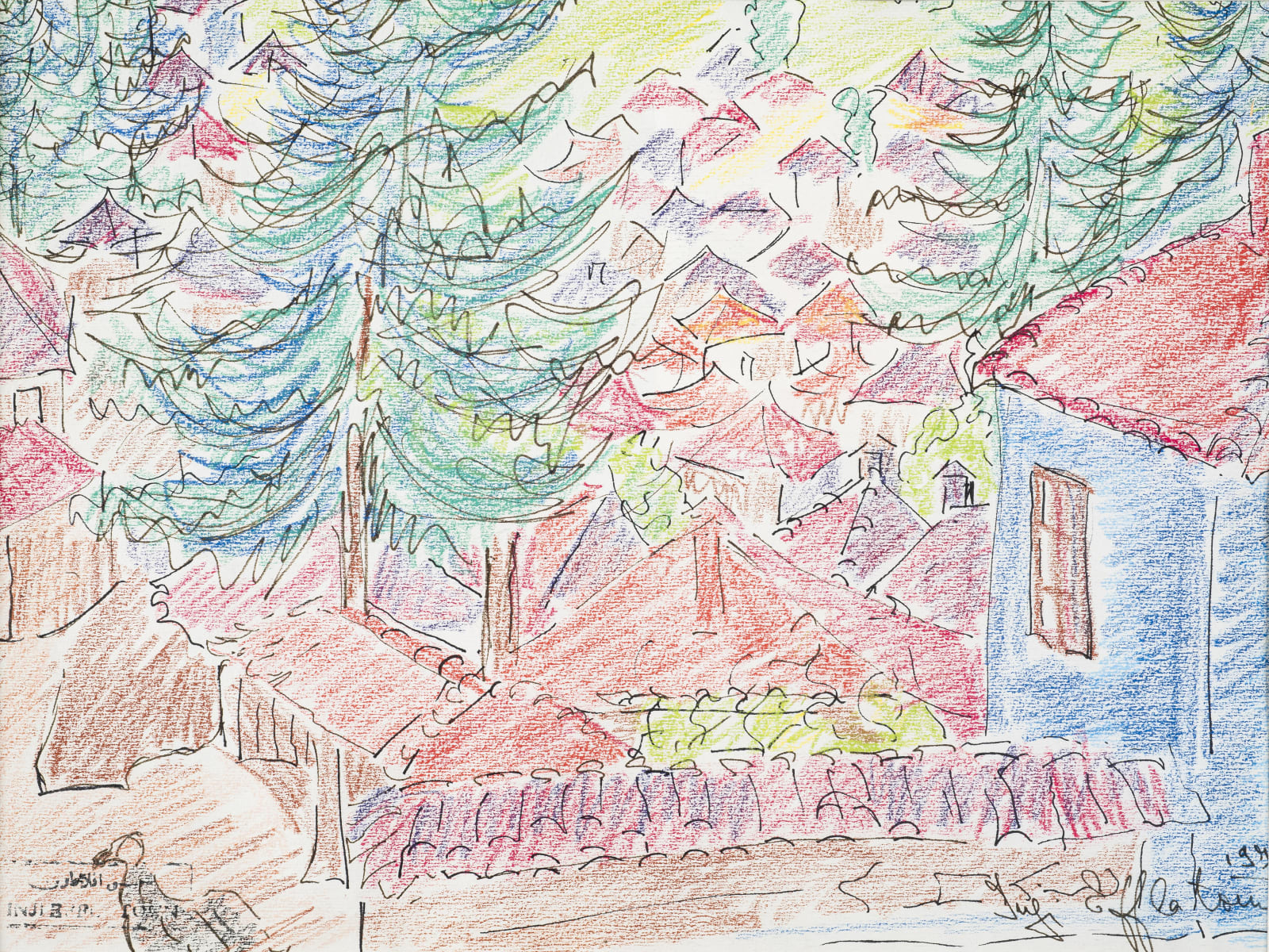 Inji Efflatoun, Alpine Village III, 1975