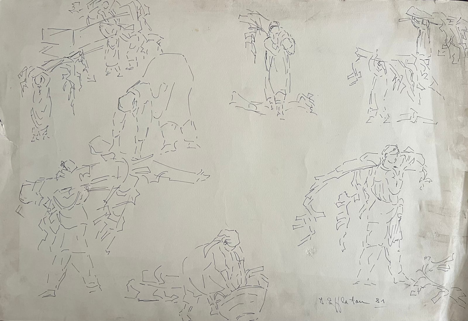 Inji Efflatoun, Rural Chores, 1981