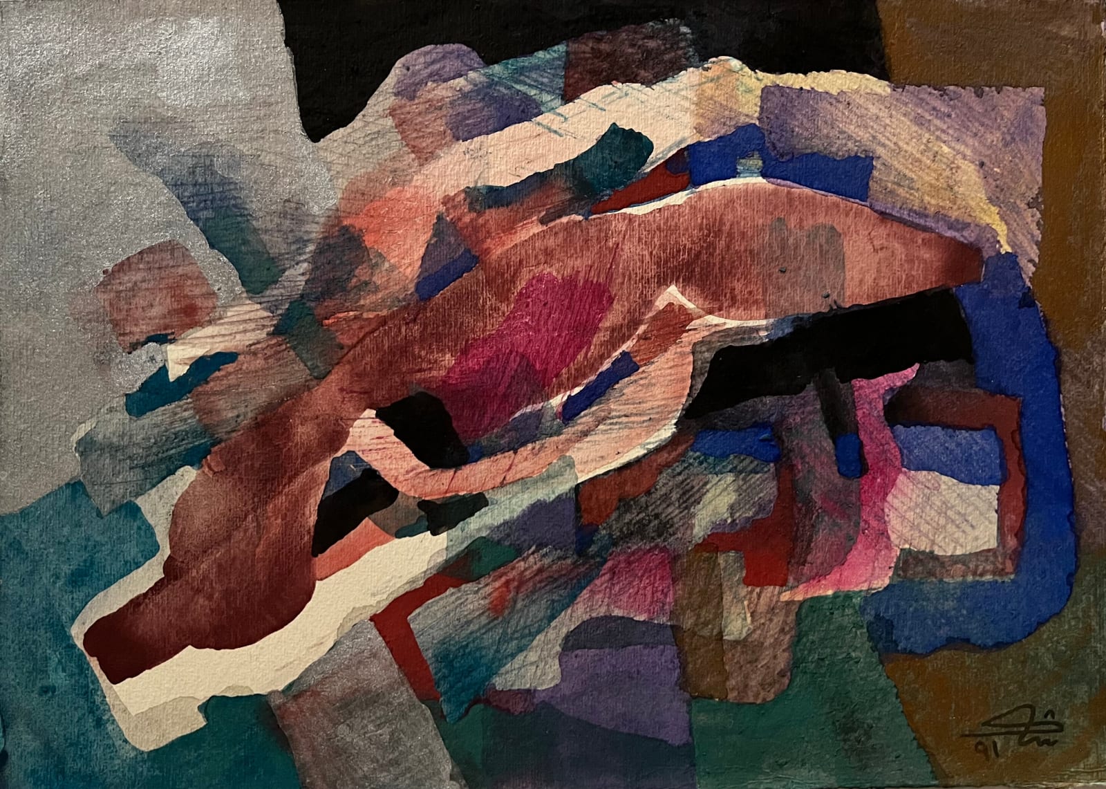 Shaker El Maadawy, Abstract Composition, 1991