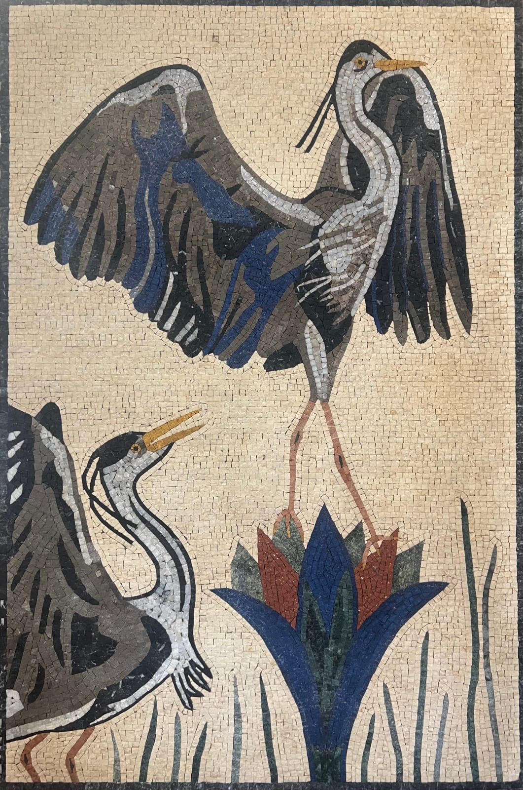 Mosaics of Dahshur, Grey Herons, 2024