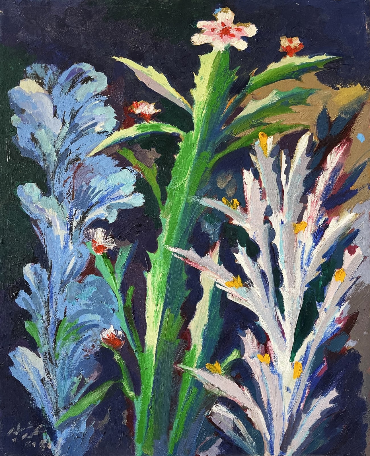 Mohamed Abla, Cactus in Blue, 2020