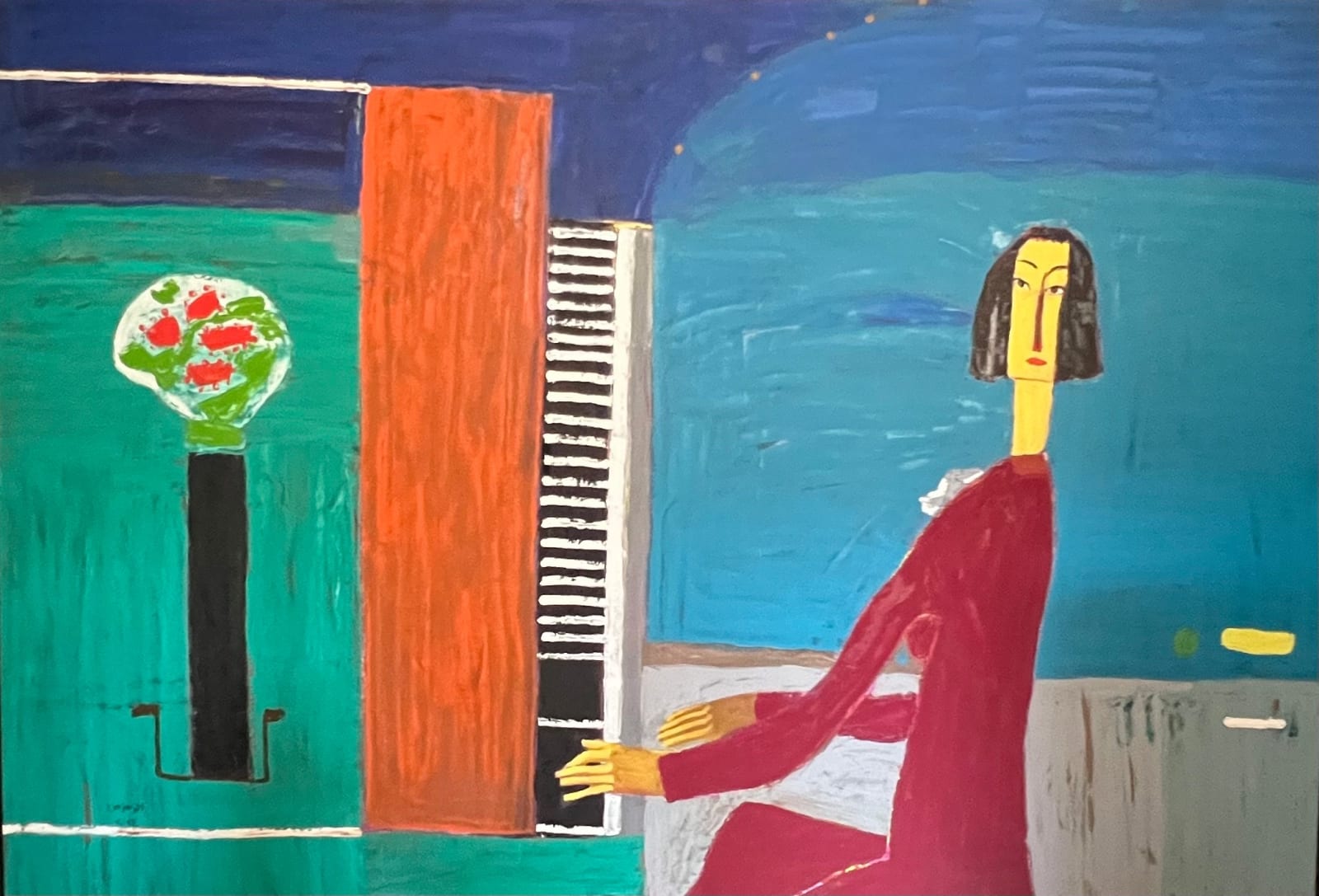 Ashraf Zamzami, The Pianist I, 2025