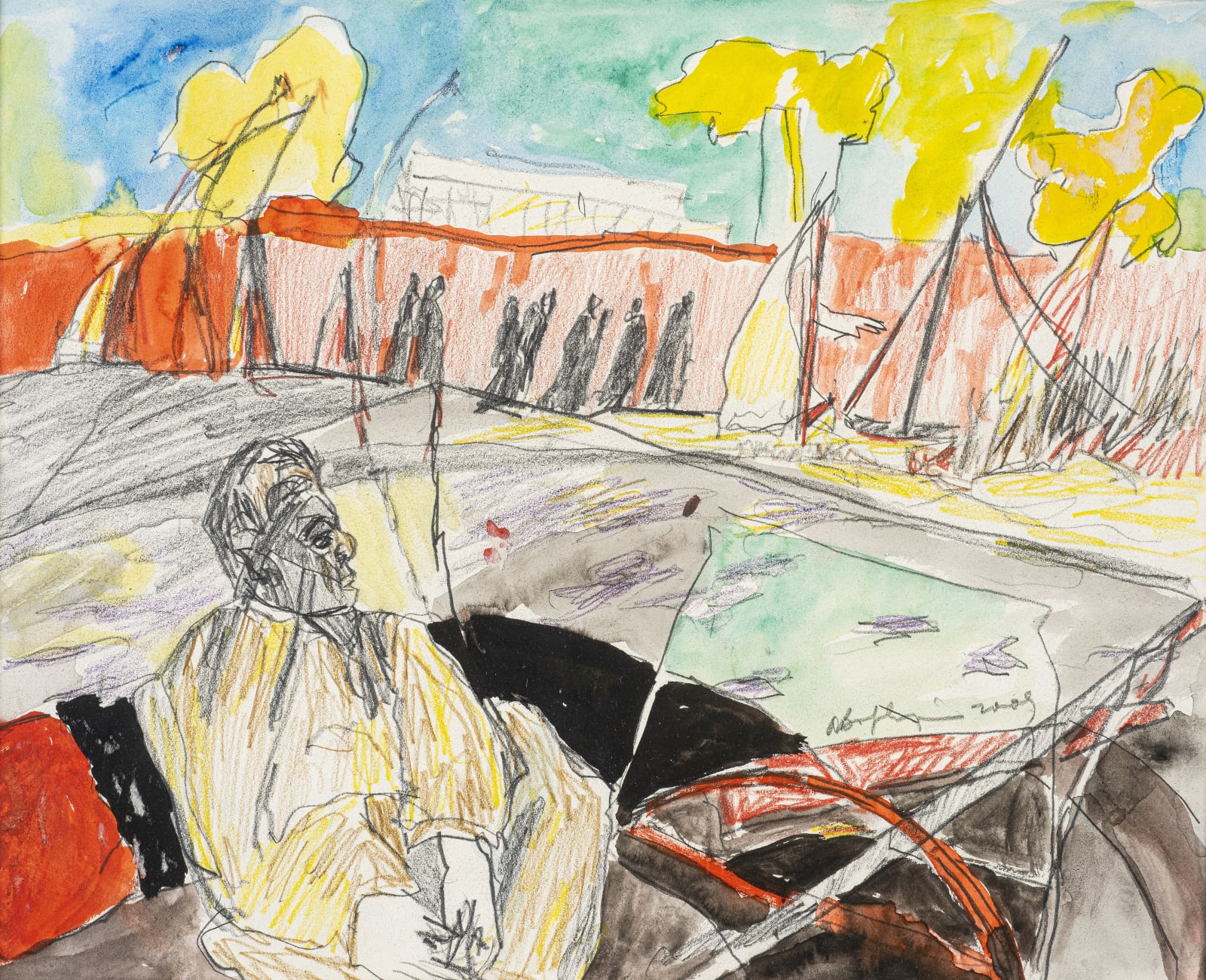 Anna Boghiguian, Nile Cruise, 2009