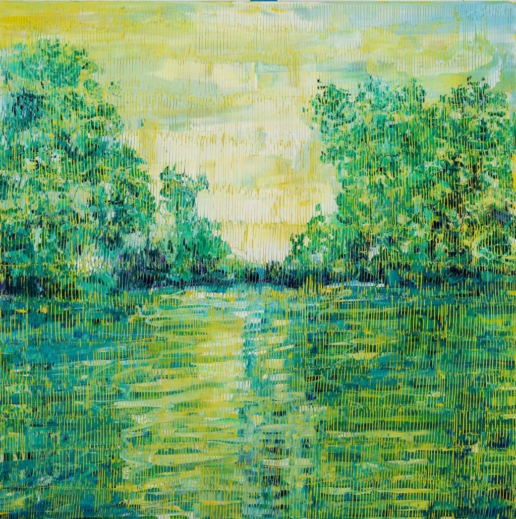 Hunt Slonem, Bayou La Fouche Madewood, 2020