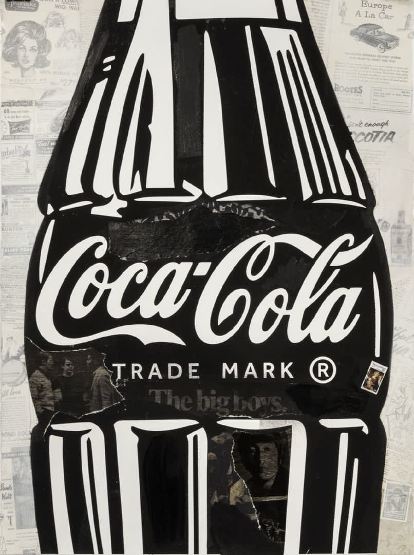 Cey Adams, Single Coco-Cola (original collage), 2017