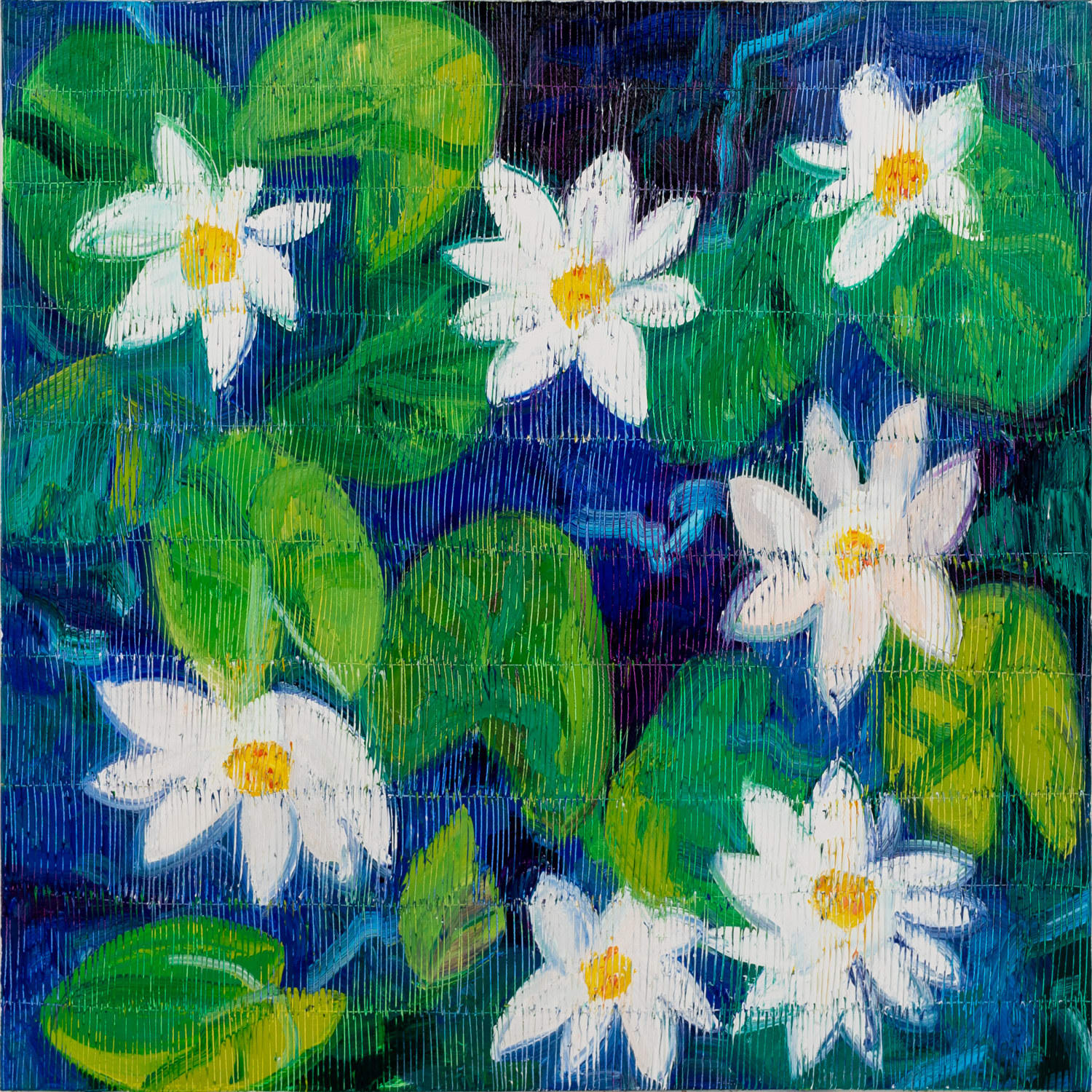 Hunt Slonem, Lily White, 2020