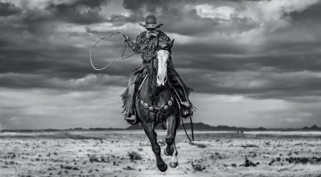 David Yarrow, True Grit (Black and White), 2020
