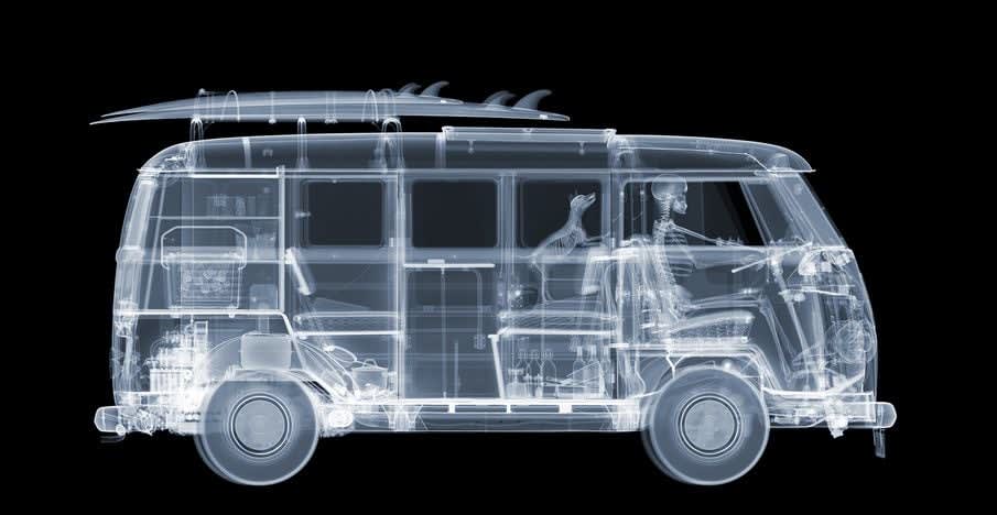 Nick Veasey, Camper Van on the Road, 2019