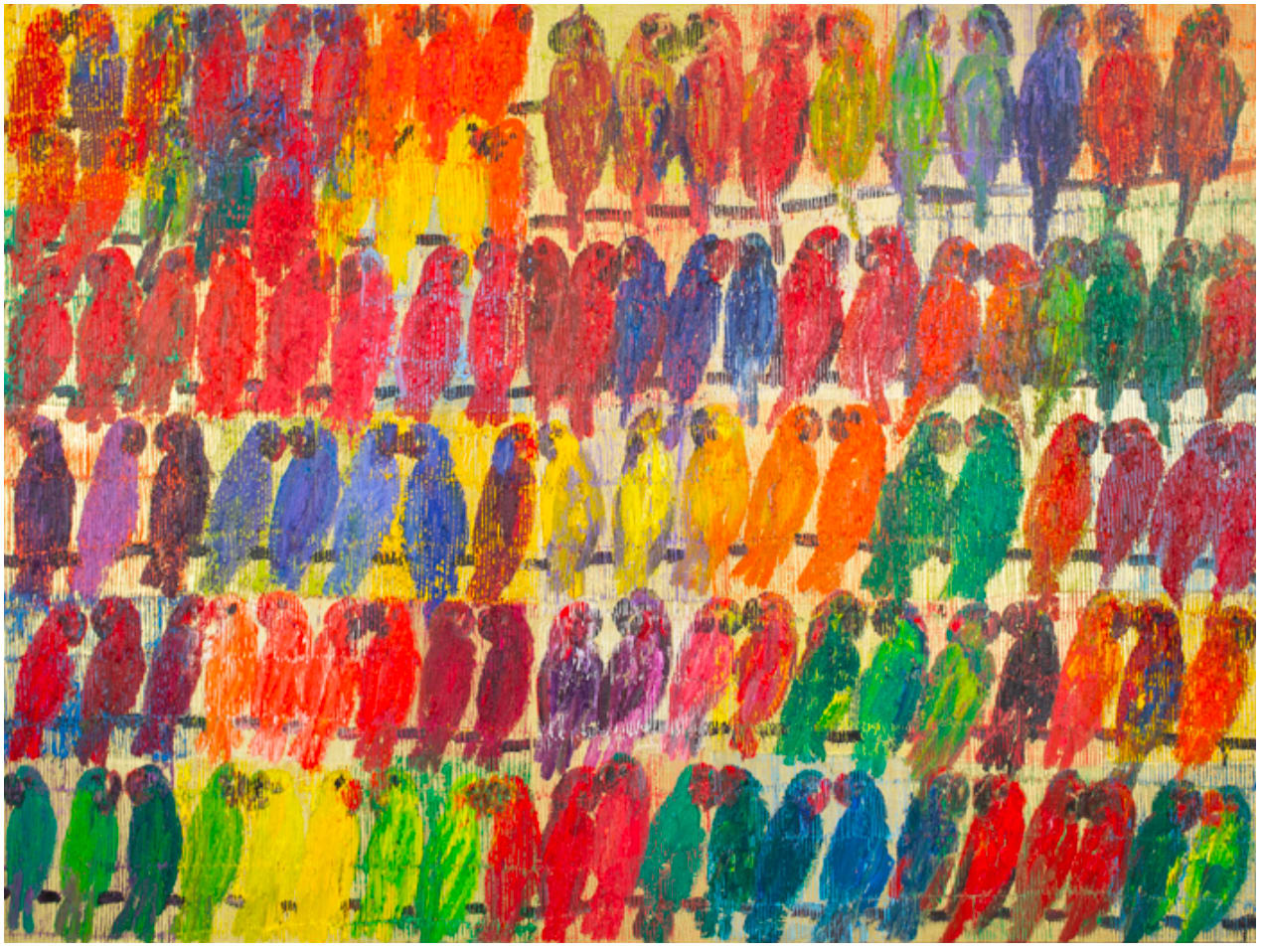 Hunt Slonem, Lories, 2018