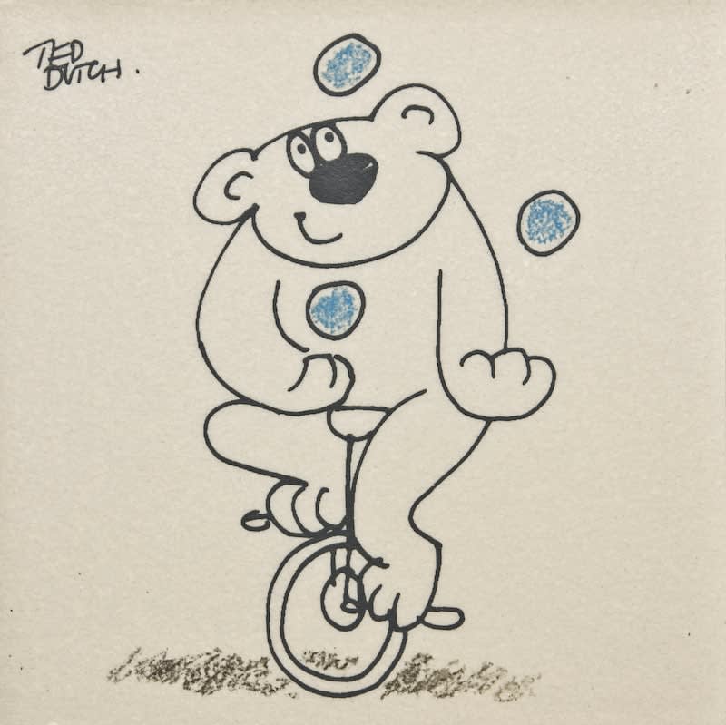 Ted Dutch (1928-2008), Self Portrait (tile), 1999